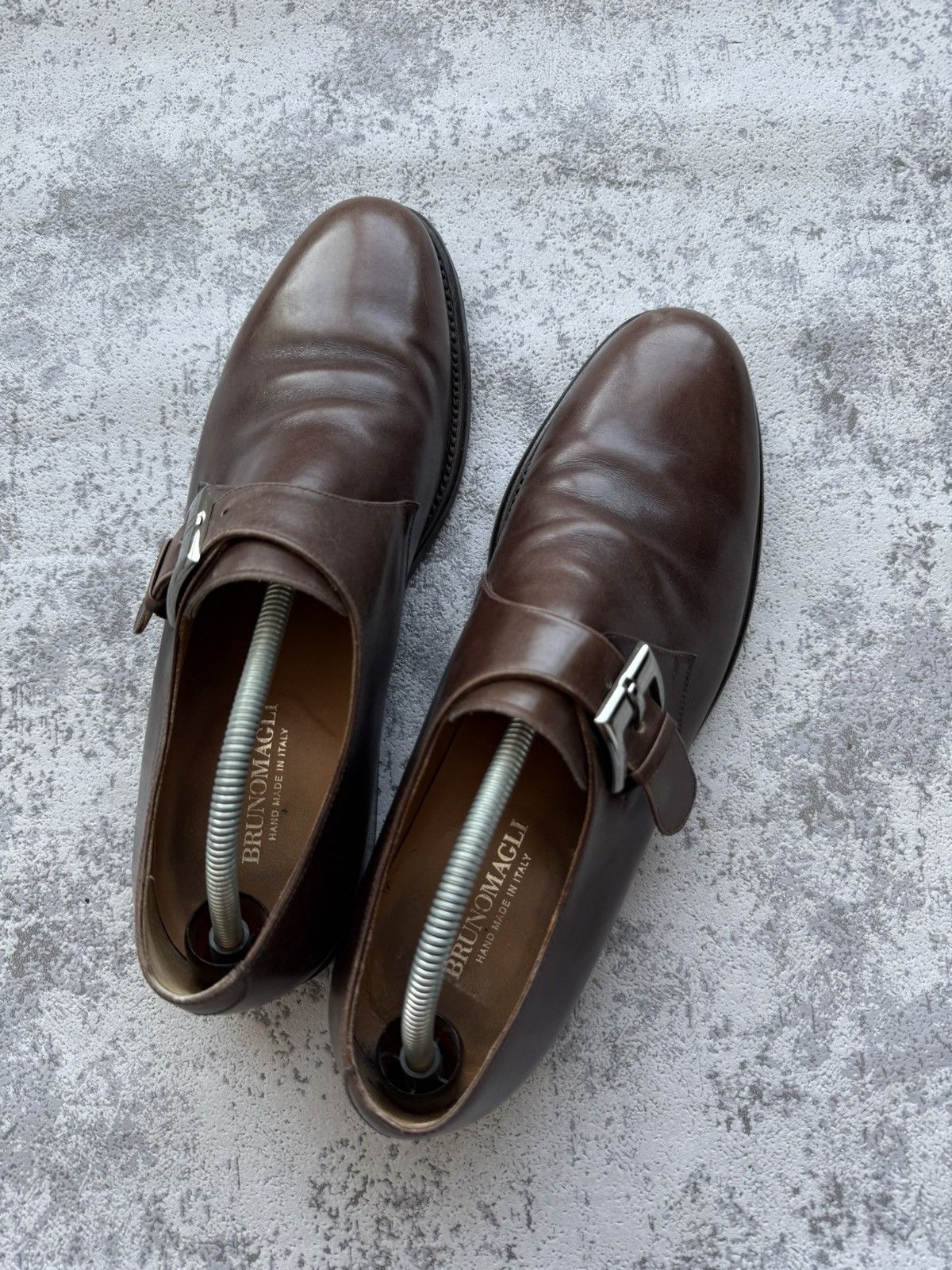 Bruno Magli BRUNO MAGLI Lucio Dark Brown Leather Single Monk Shoe Size US 11 / EU 44 - 12 Thumbnail