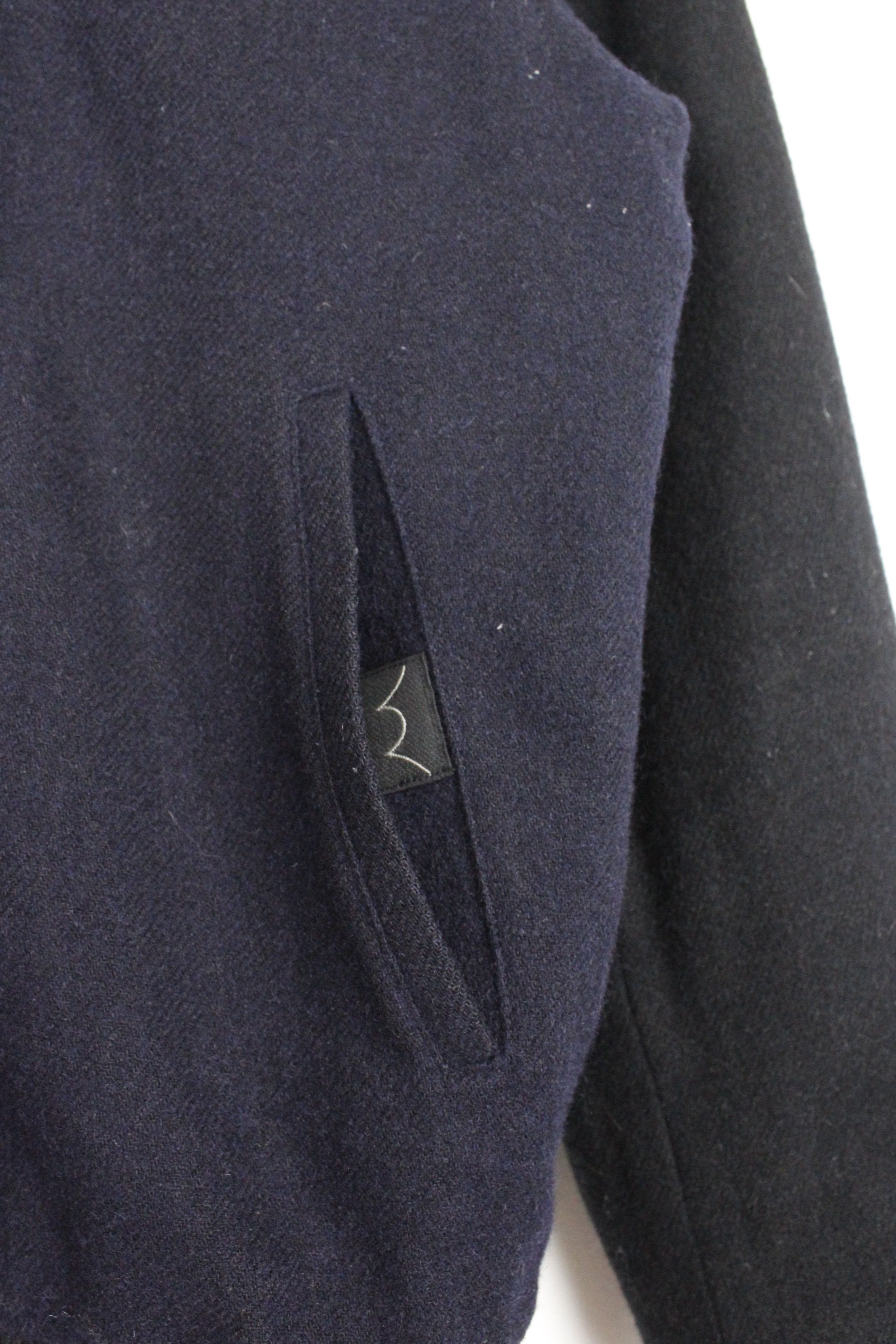Edwin Edwin Baller Navy Black Wool Bomber Jacket Size US L / EU 52-54 / 3 - 4 Thumbnail