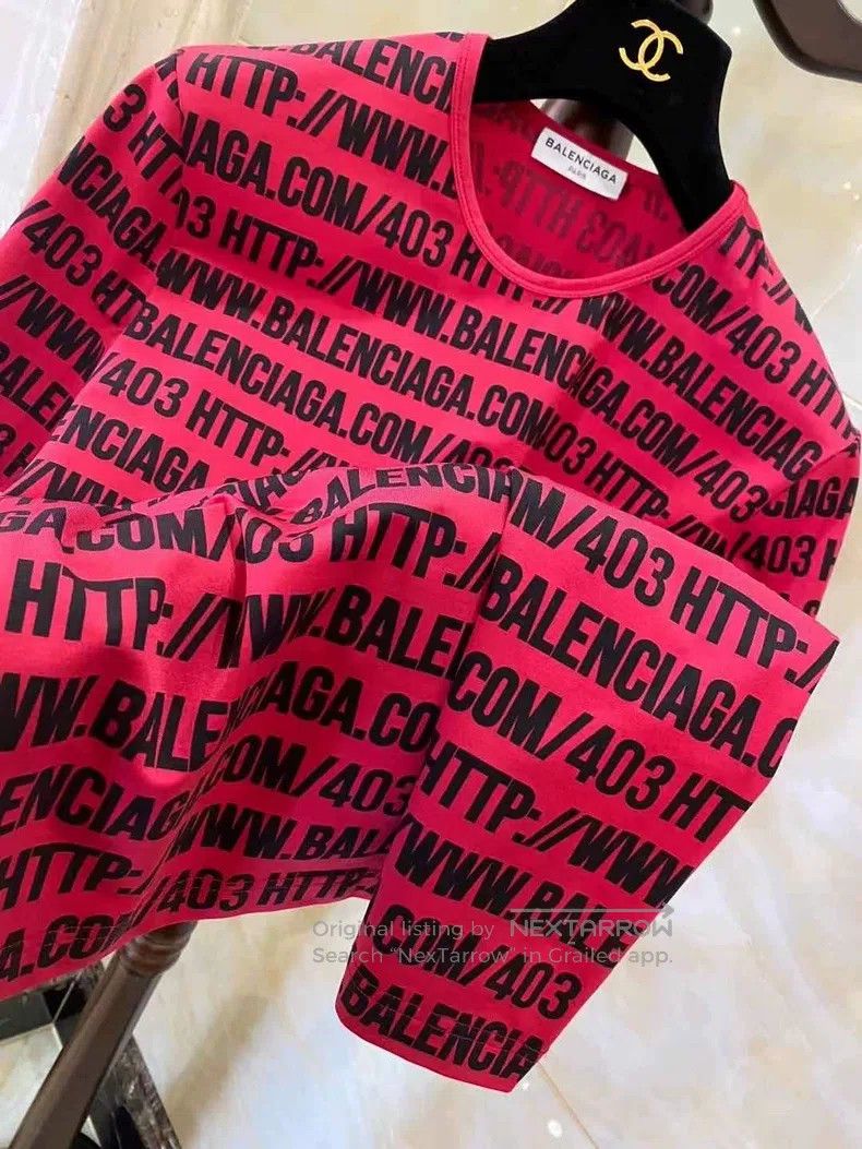 Balenciaga Balenciaga Red T-Shirt Size US XL / EU 56 / 4 - 8 Thumbnail