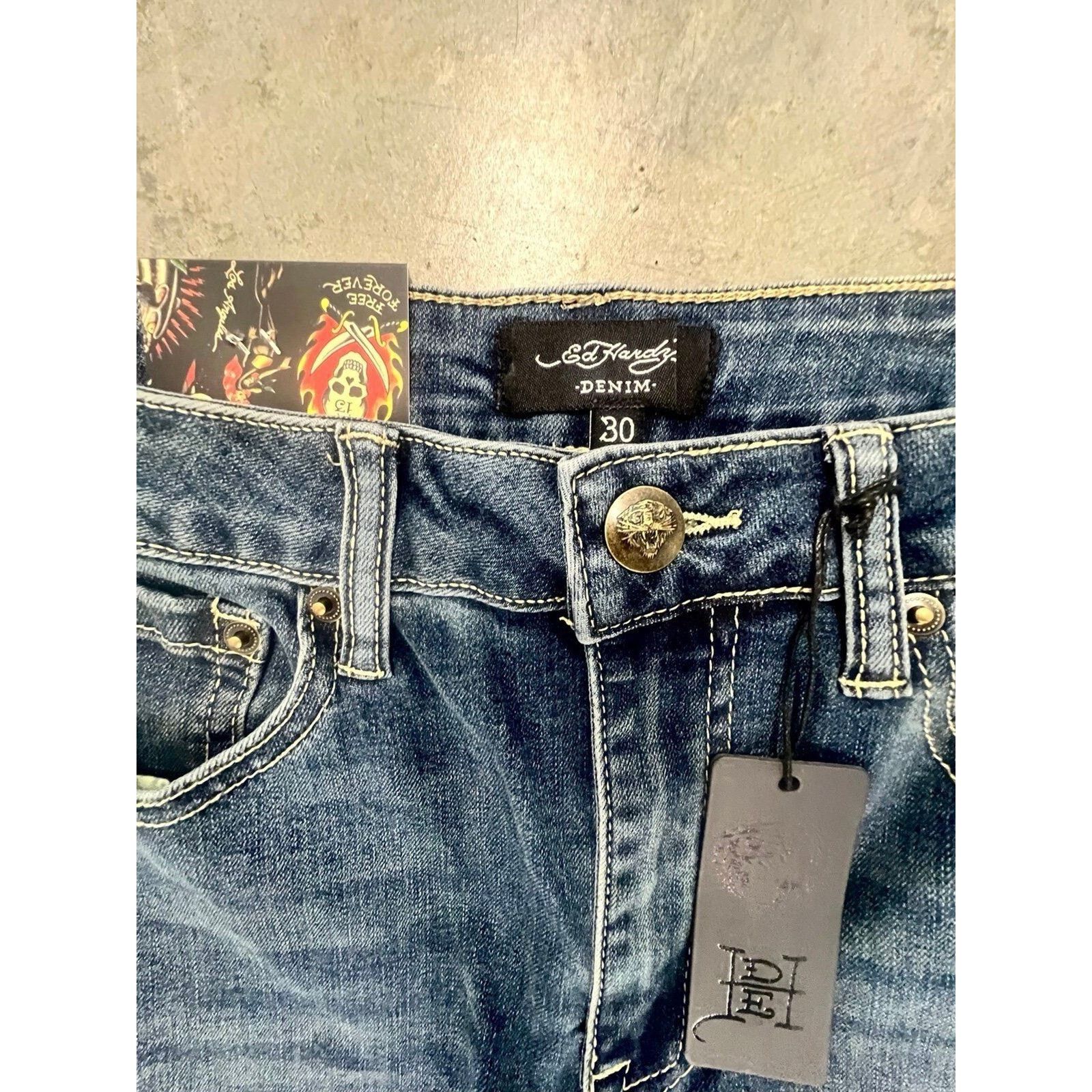 Ed Hardy Ed Hardy NYC EAGLE SLIM FLARE JEAN Size 30" / US 8 / IT 44 - 3 Thumbnail