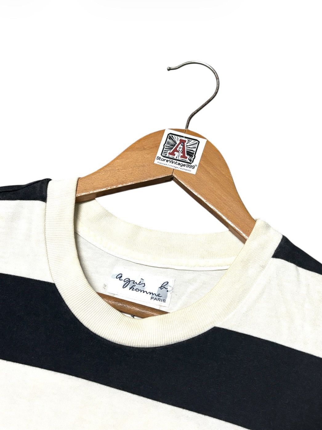 agnes b. VINTAGE AGNES B. STRIPED TSHIRT TEE💥 Size US L / EU 52-54 / 3 - 7 Thumbnail