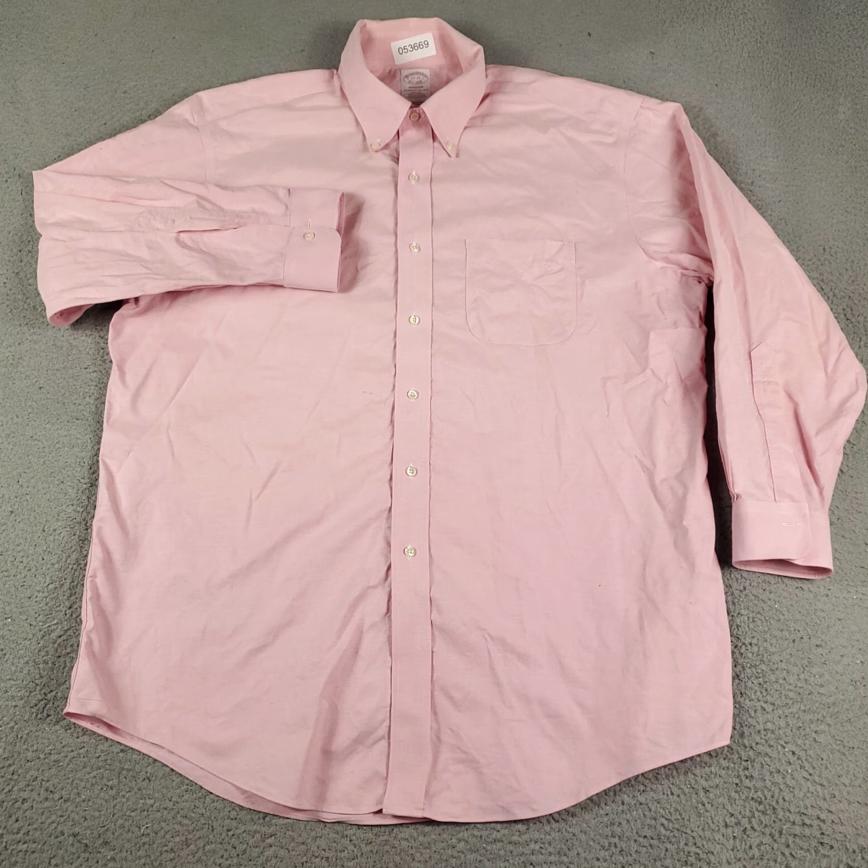 Brooks Brothers Brooks Brothers Dress Shirt Mens Size 17 Pink Long Sleeve Button Up Classic Size 46R - 2 Thumbnail