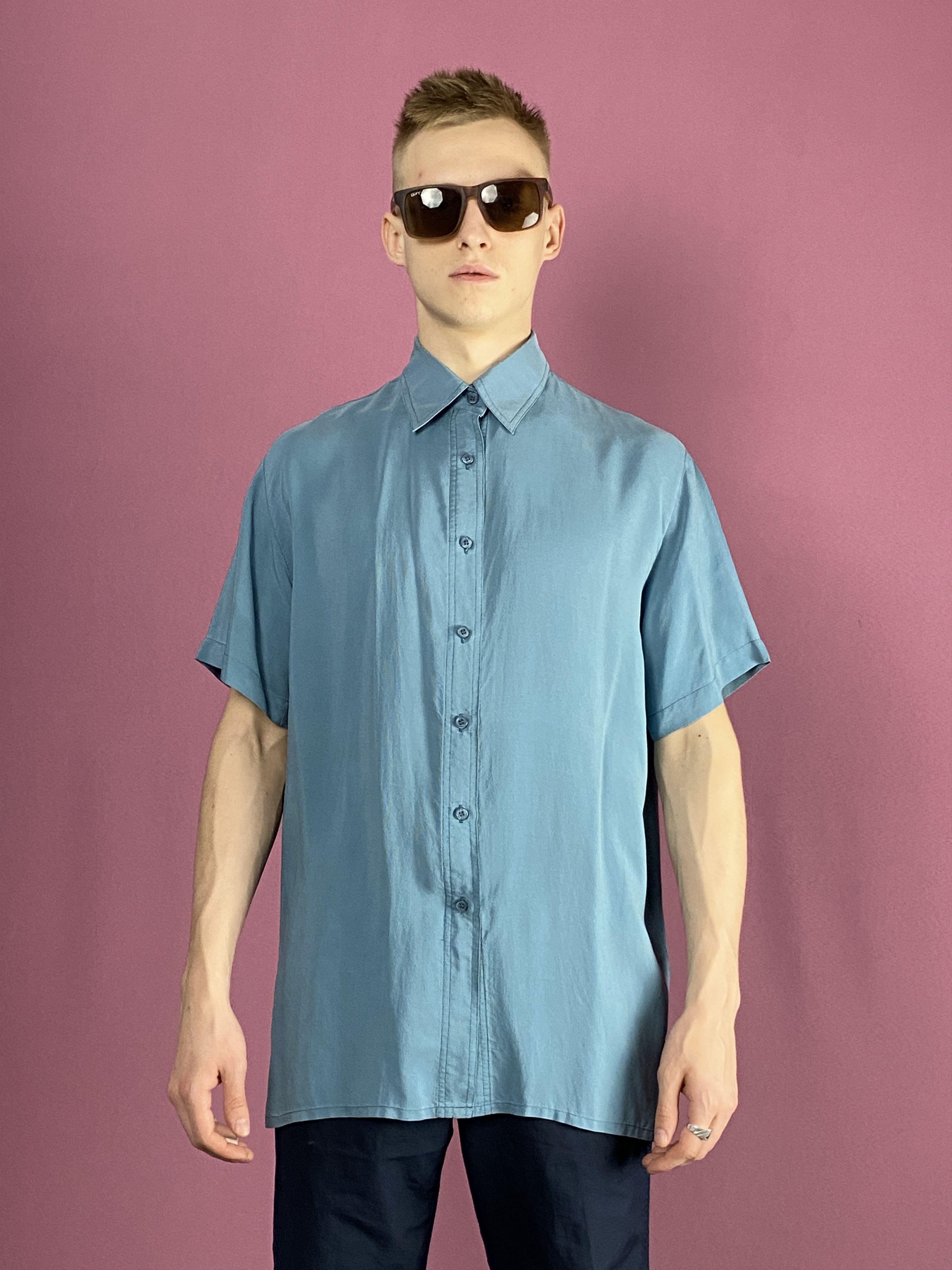 Vintage 90s Vintage Men's Short Sleeve Shirt - M Size US M / EU 48-50 / 2 - 1 Thumbnail