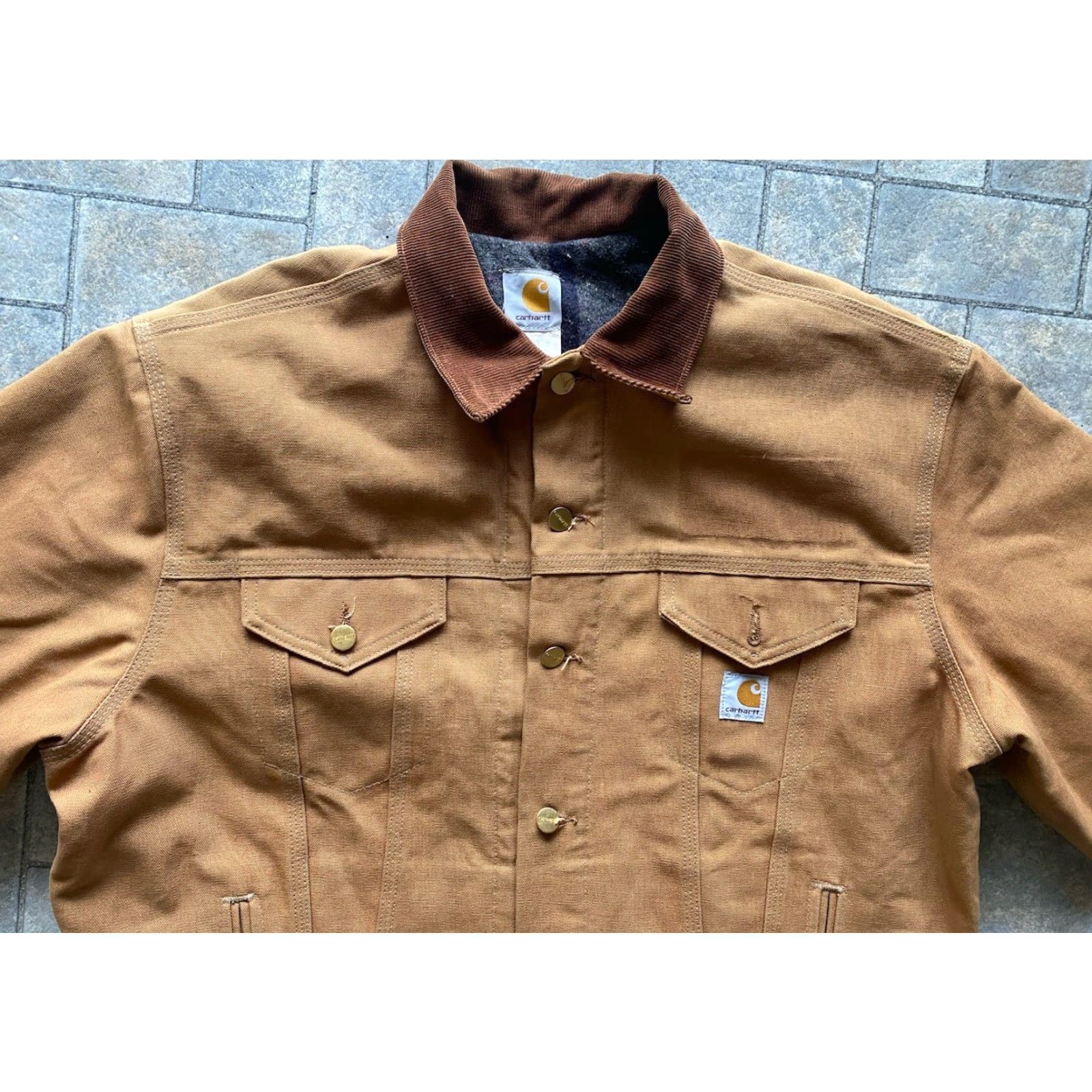 Carhartt VINTAGE Carhartt J09 BRN Jacket Coat Men’s 46 Tall Brown Blanket Lined Damaged Size US S / EU 44-46 / 1 - 4 Thumbnail