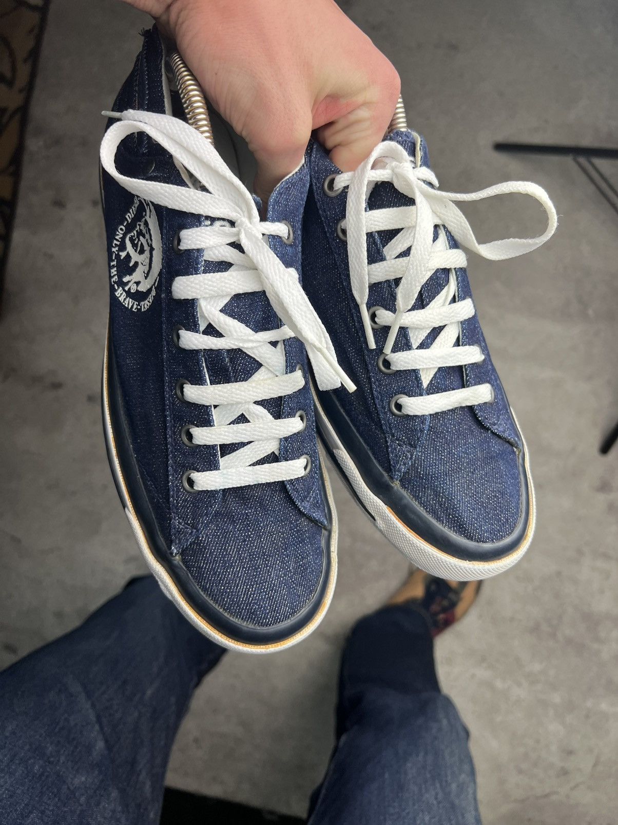 Diesel Vintage Diesel Denim Low Top Sneakers Size US 10 / EU 43 - 6 Thumbnail