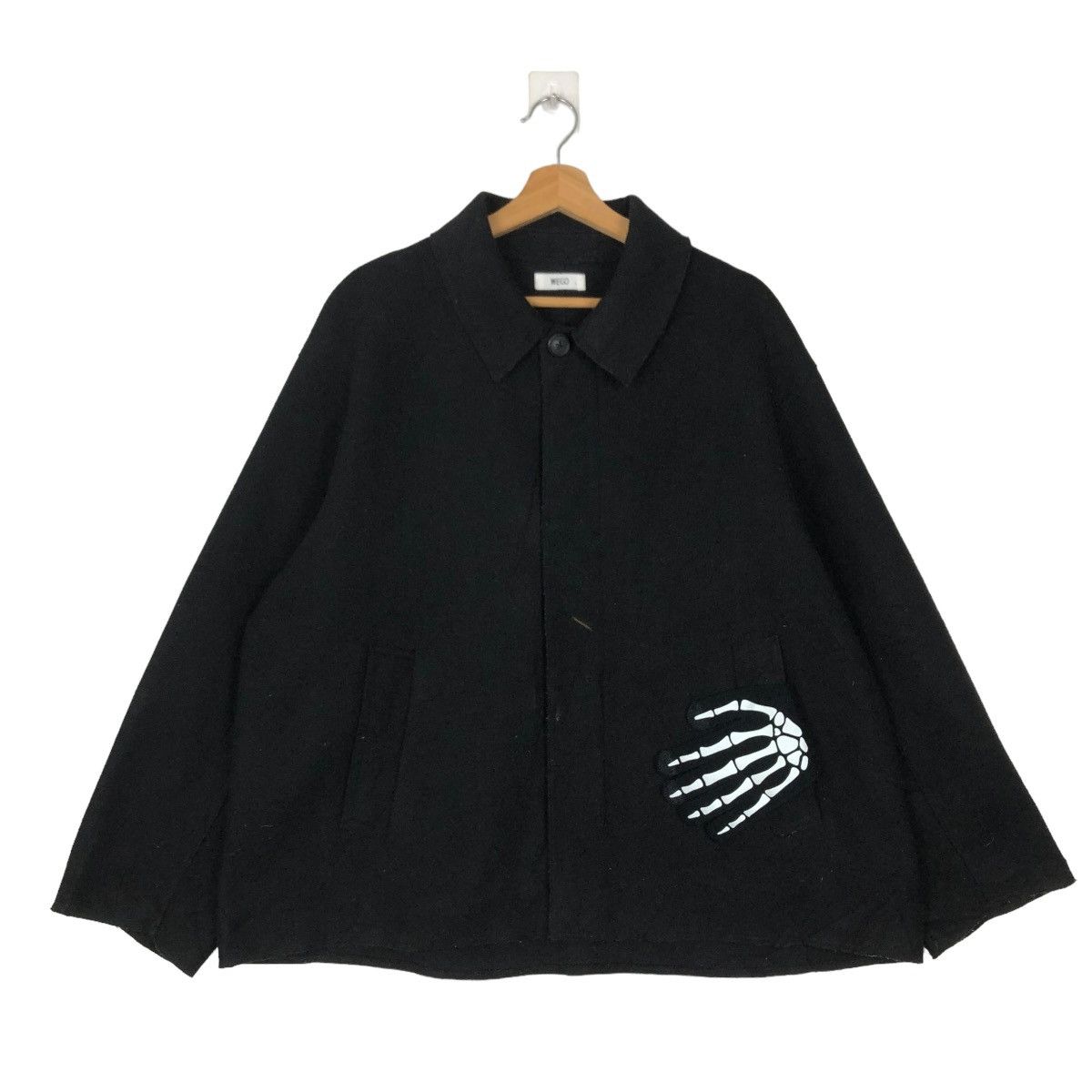 Japanese Brand × Vintage 🔥VINTAGE WOOL CROPPED BIKER JACKET WEGO ISSEY MIYAKE Size US L / EU 52-54 / 3 - 1 Thumbnail