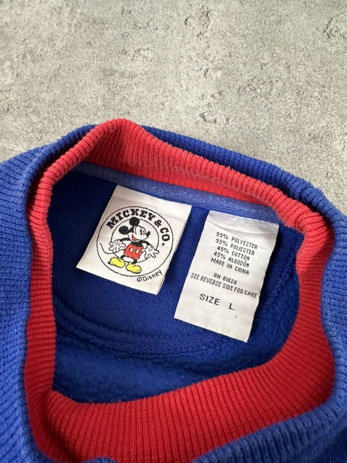Disney × Mickey Mouse × Vintage Mickey Disney Vintage Crewneck – Disneyland 90s Paris Size US L / EU 52-54 / 3 - 6 Thumbnail