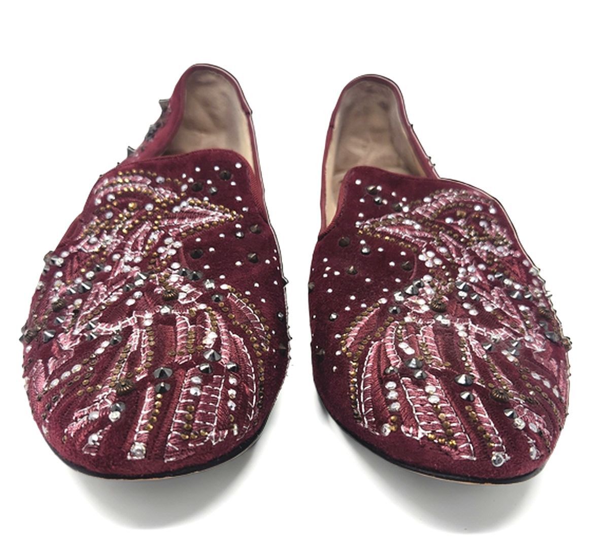 Sam Edelman Sam Edelman Avalon Suede Embellished Slip On Loafers Sz 7 M Size US 7 / IT 37 - 8 Thumbnail