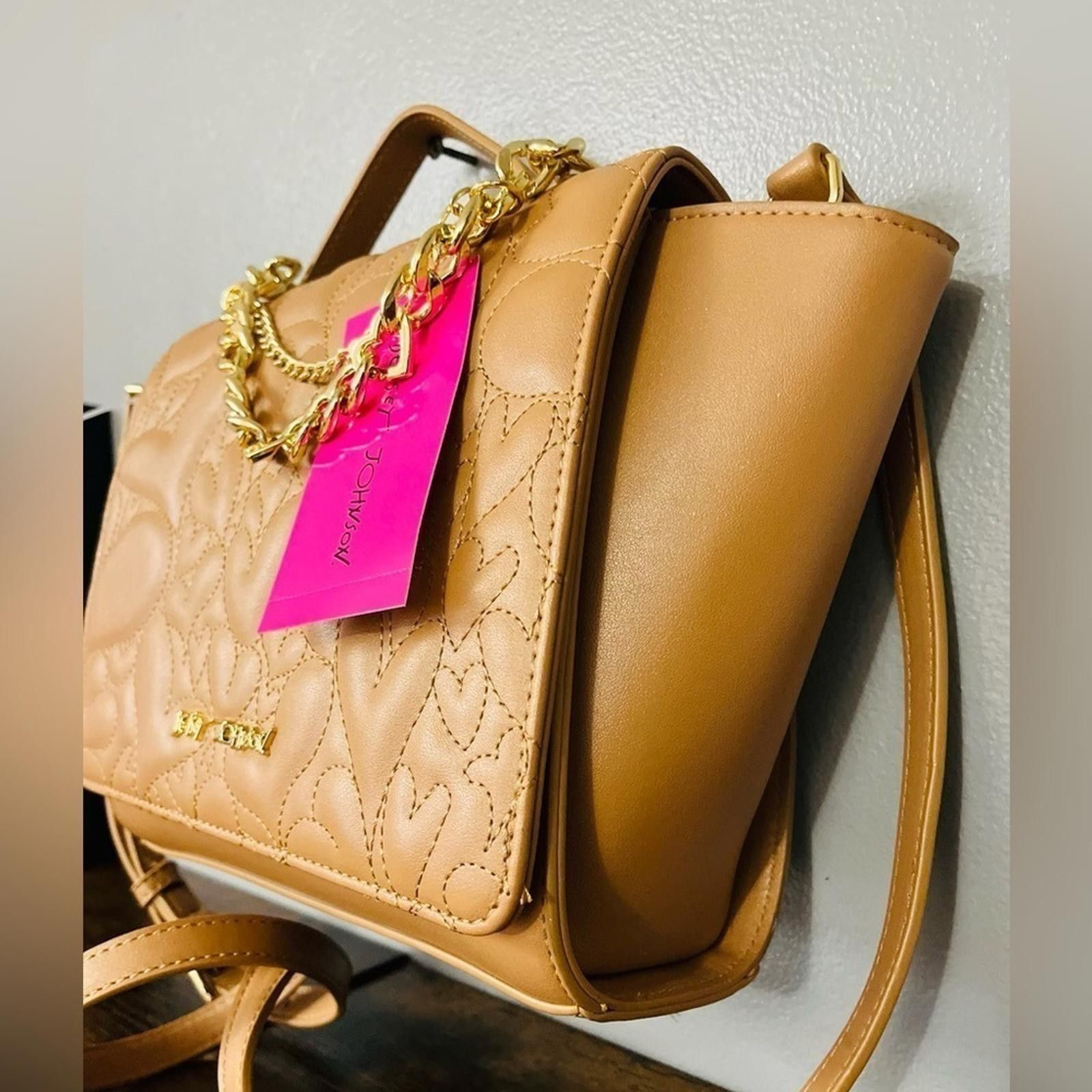 Betsey Johnson Betsey Johnson Quilted Winged Satchel In Cognac XOJOY Size ONE SIZE - 2 Thumbnail