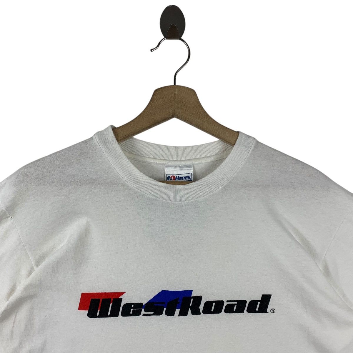 Hanes × Japanese Brand × Vintage Vintage WEST ROAD Spellout tee Size US L / EU 52-54 / 3 - 2 Thumbnail
