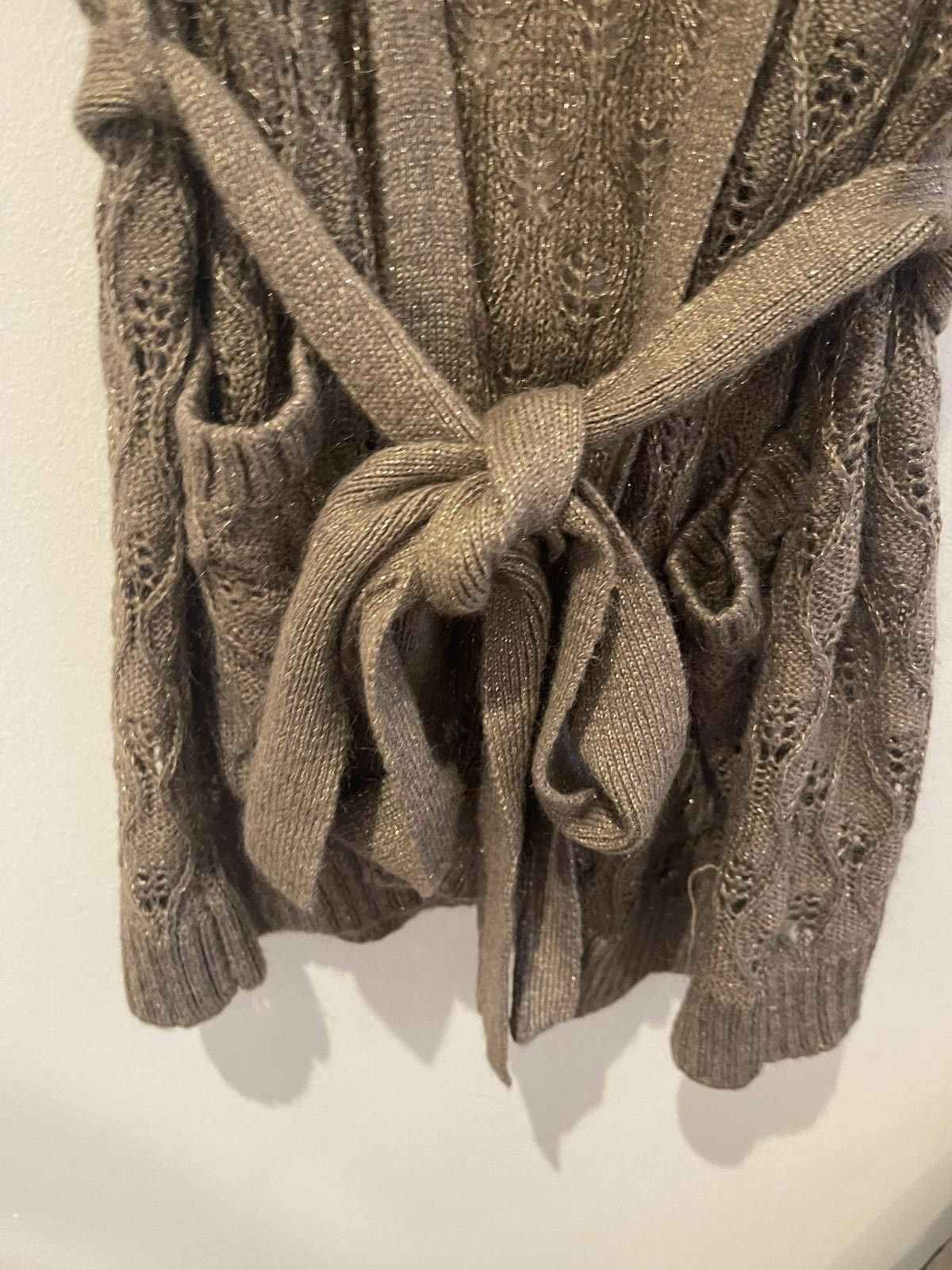 H&M H&M gold woolen cardigan with belt Size M / US 6-8 / IT 42-44 - 4 Thumbnail