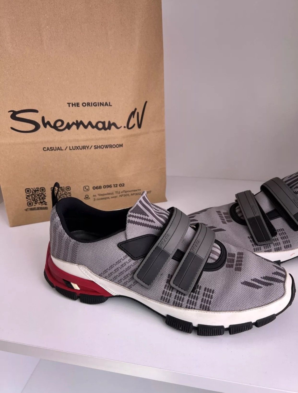 Designer × Prada × Vintage Vintage Prada Cross Section Slip-On Sneakers Size US 8 / EU 41 - 5 Thumbnail