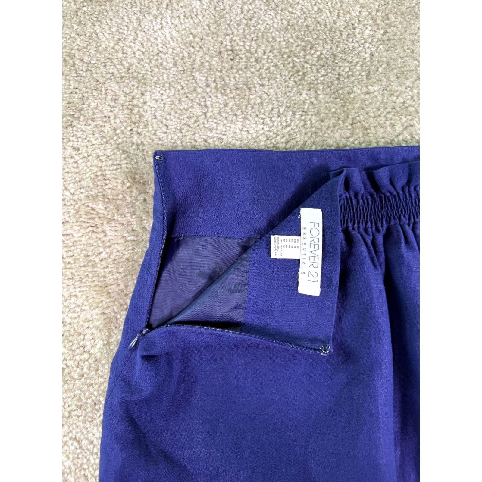 Forever 21 FOREVER 21 Essentials Womens Blue Mini Skirt Size M Zip Lined E837 Size 32" / US 10 / IT 46 - 4 Thumbnail
