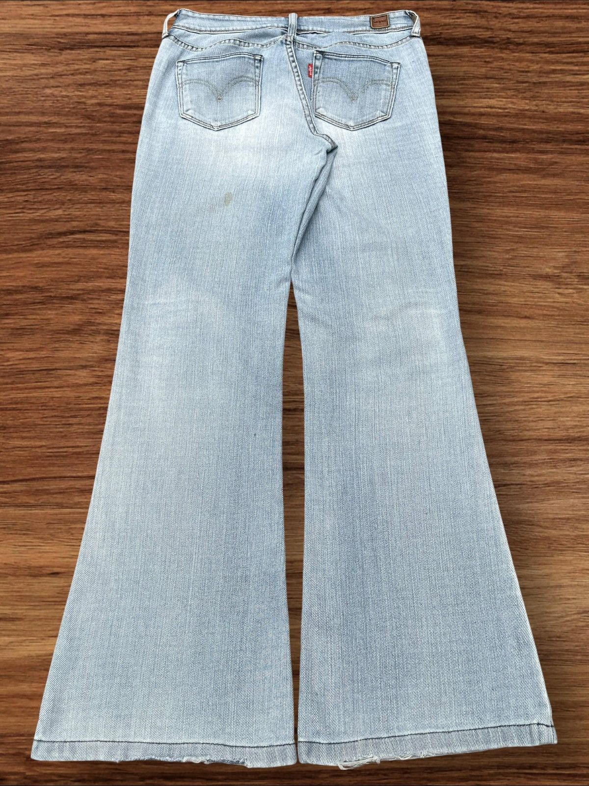 Levi's × Levi's Vintage Clothing Vintage Y2K Levi’s Light Blue Washed Mid Rise Flare Jeans Size 29" - 2 Thumbnail