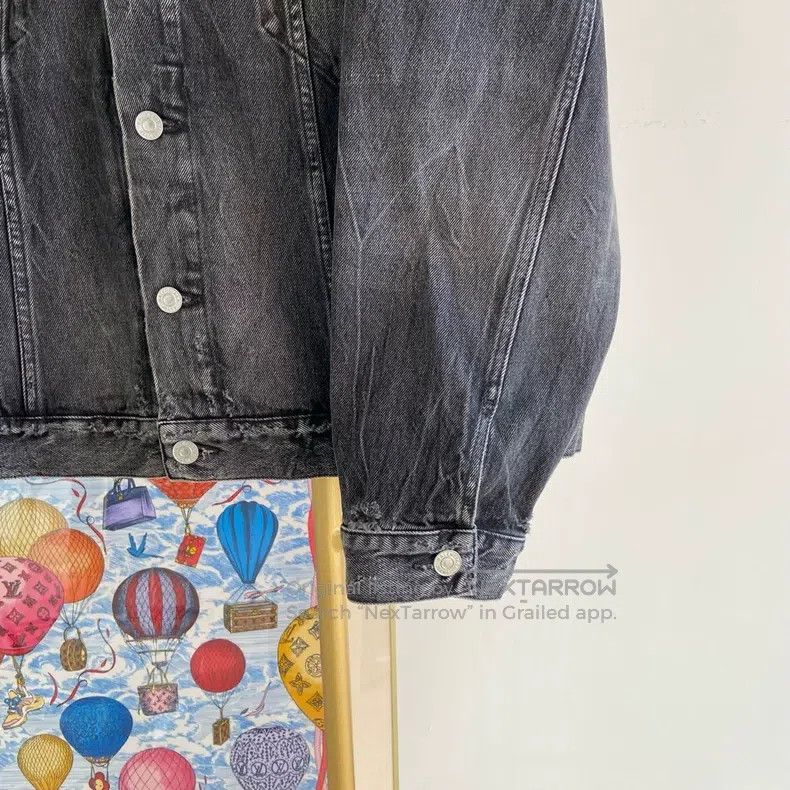 Balenciaga Balenciaga Grey-Black Denim Jacket Size US M / EU 48-50 / 2 - 4 Thumbnail