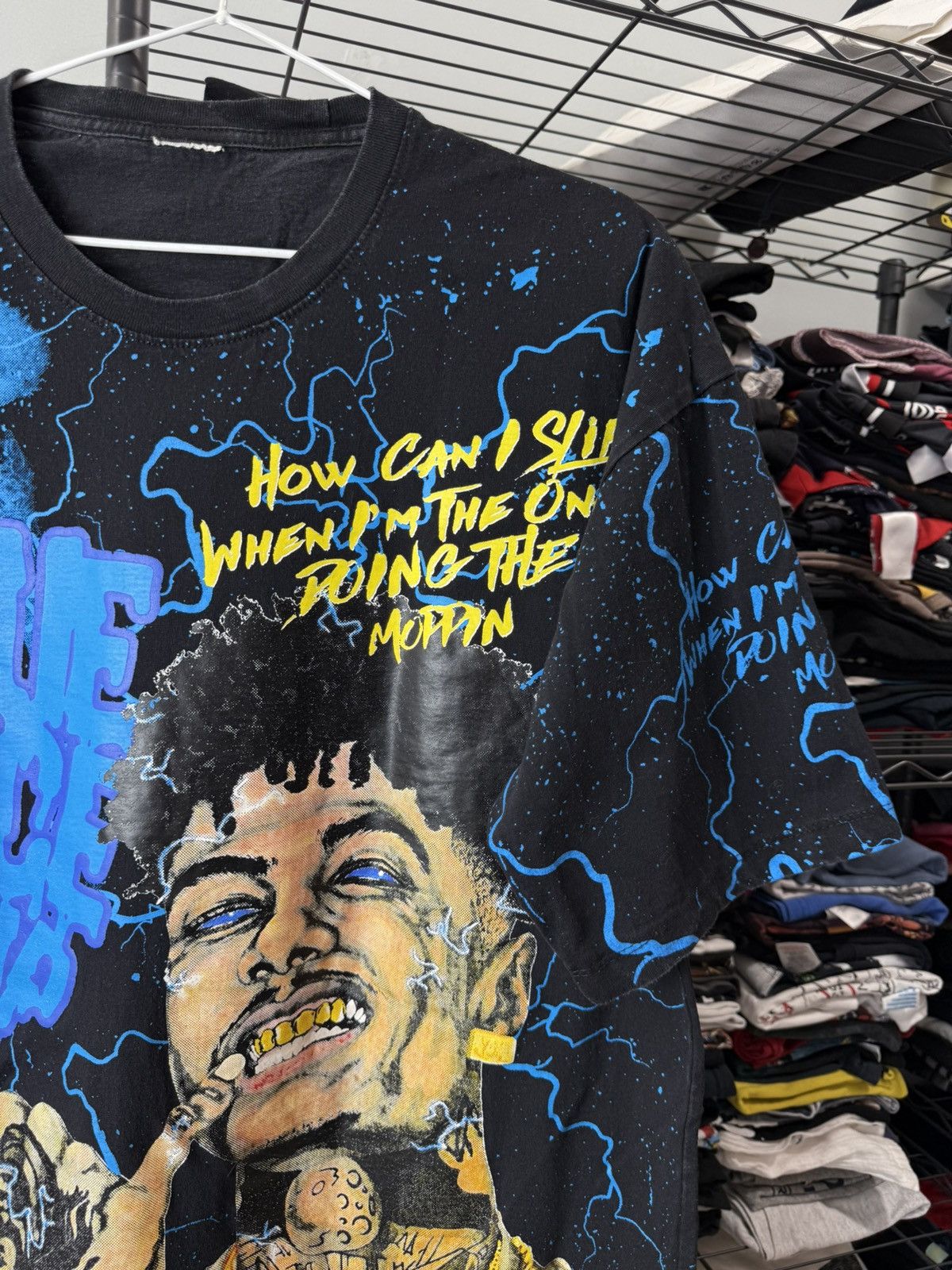 Rap Tees Rare Blue Face Baby Rap T Shirt Hip Hop Full Print Size US XL / EU 56 / 4 - 4 Thumbnail