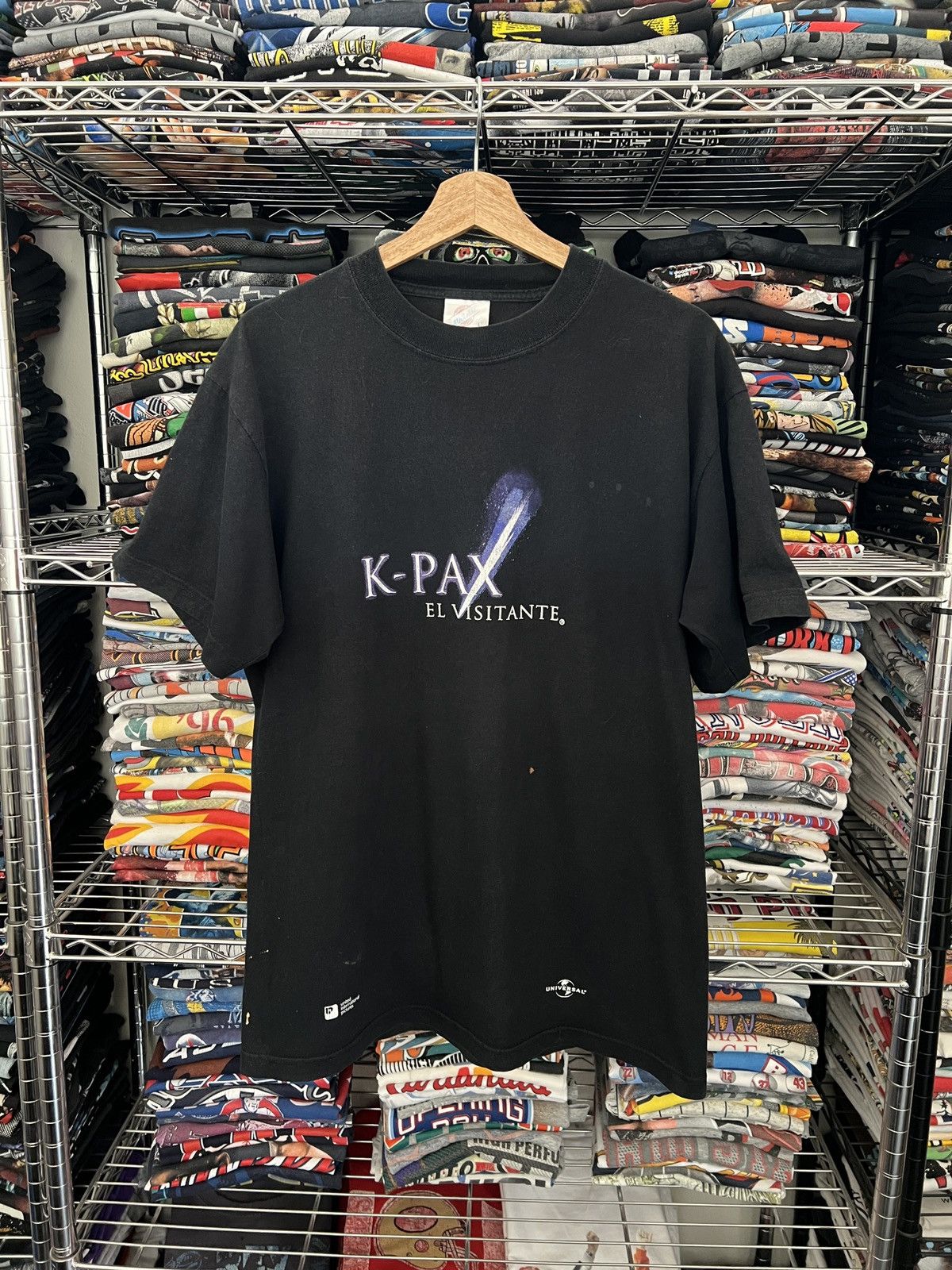 Universal Studios 2001 K-Pax Spanish Promo Movie Tee Size US L / EU 52-54 / 3 - 1 Thumbnail