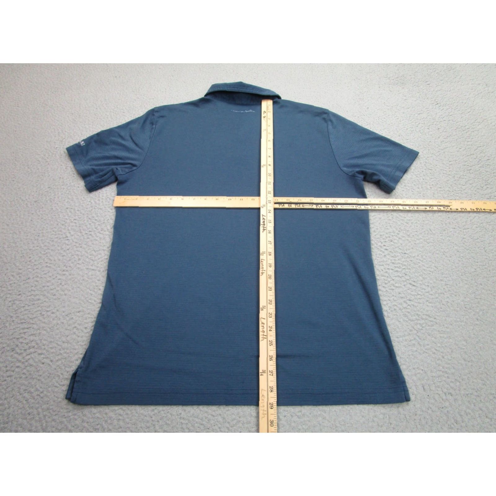 TravisMathew TravisMathew Shirt Mens Large Blue Kohanaiki Palm Stripe Golf Performance Size US L / EU 52-54 / 3 - 7 Thumbnail