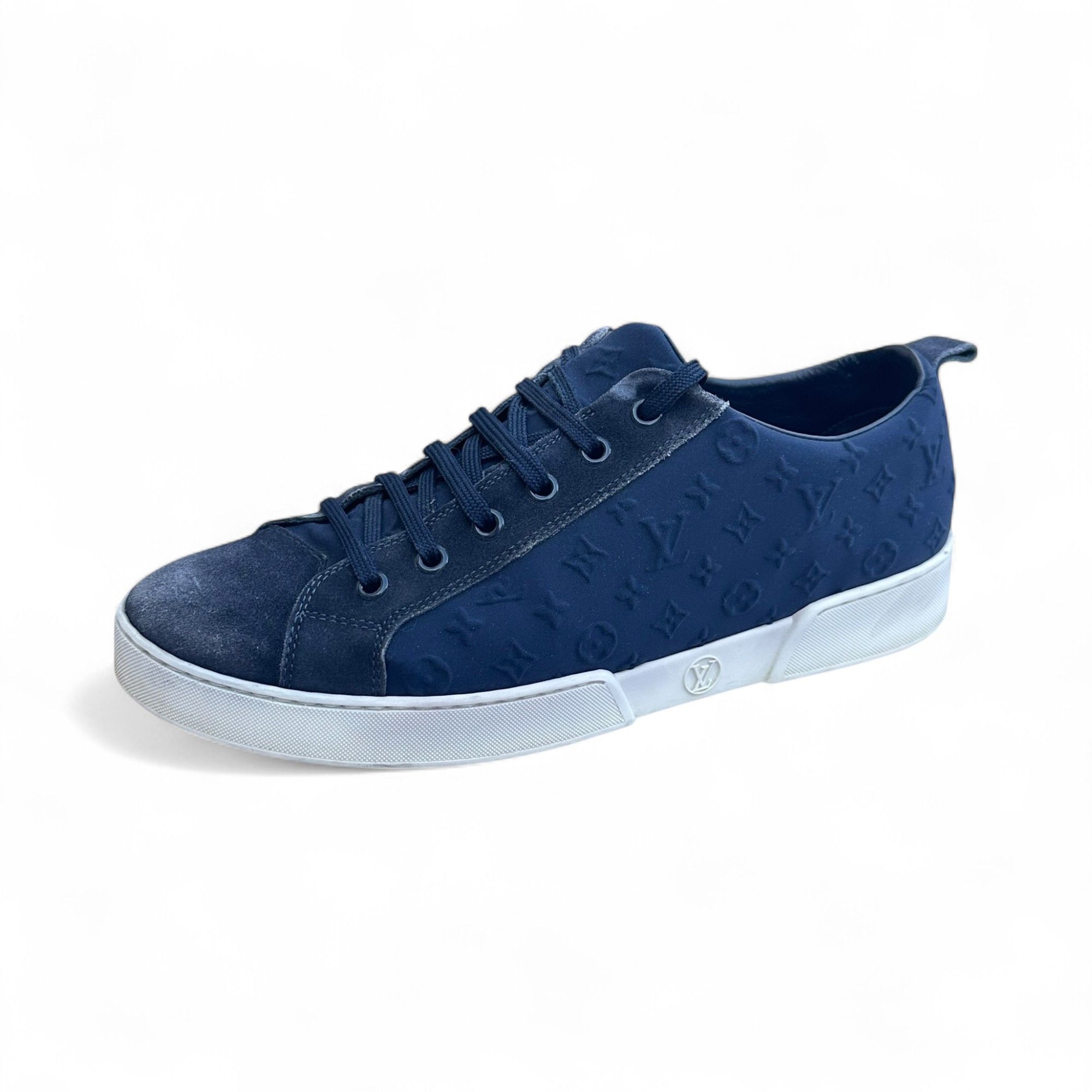 Louis Vuitton Louis Vuitton Sneakers Navy Suede LV Monogram Logo Shoes Size US 9 / IT 39 - 1 Thumbnail