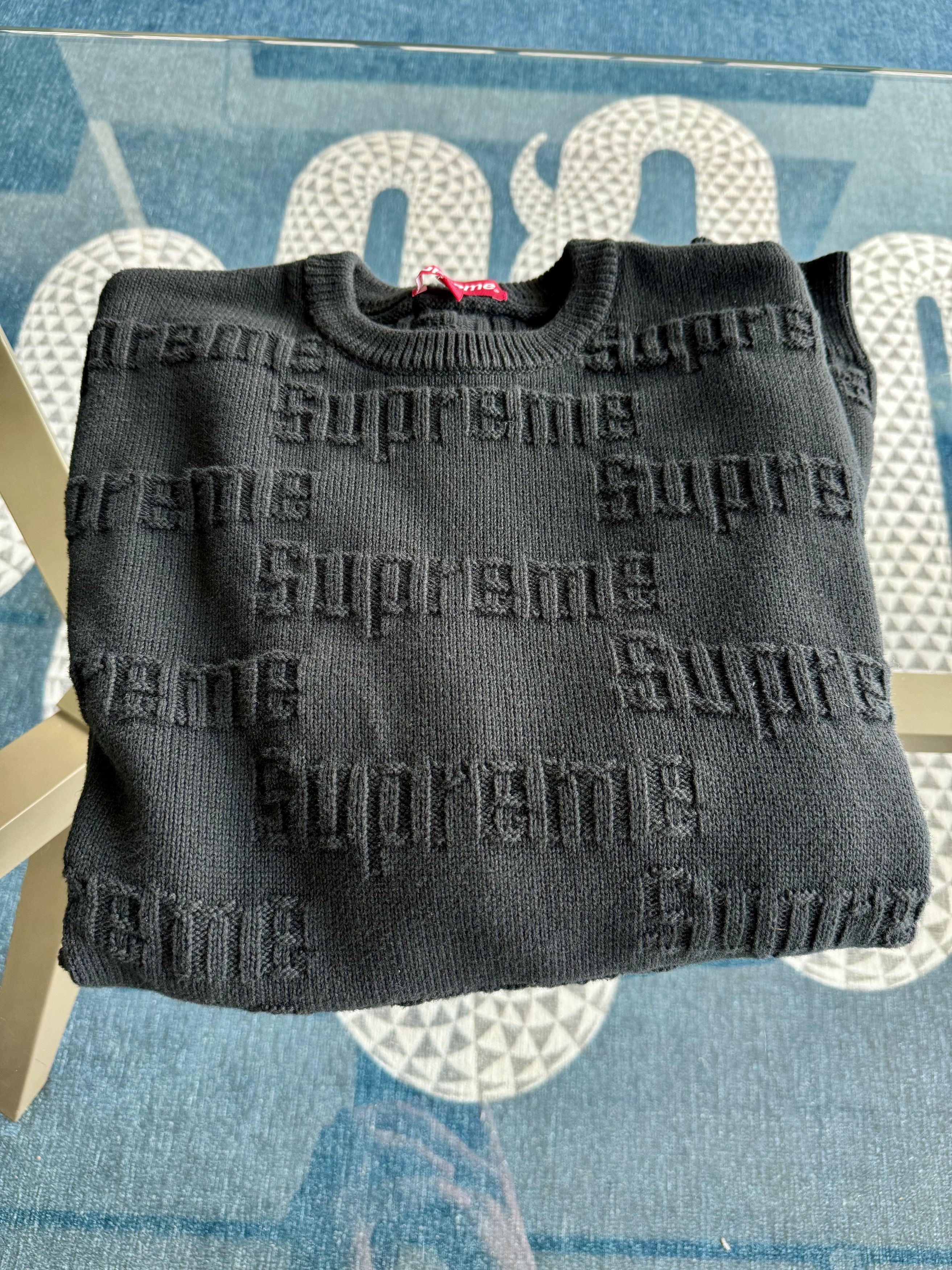 Supreme Supreme Raised Logo Sweater Grailed