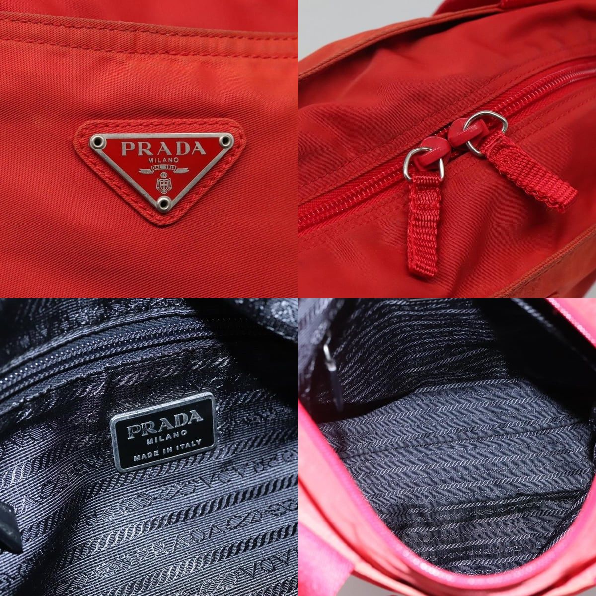 Prada PRADA Tote Bag Nylon Red Size ONE SIZE - 11 Thumbnail