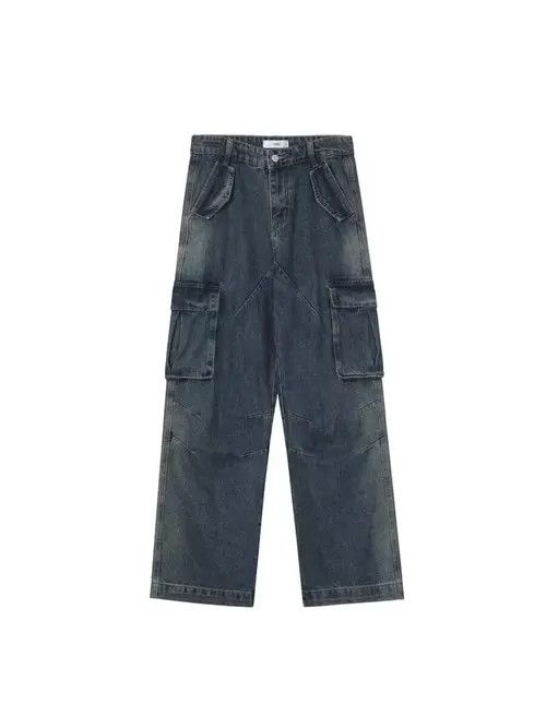 Japanese Brand × Jean Vintage washed pocket cargo jeans Size US 32 / EU 48 - 4 Thumbnail