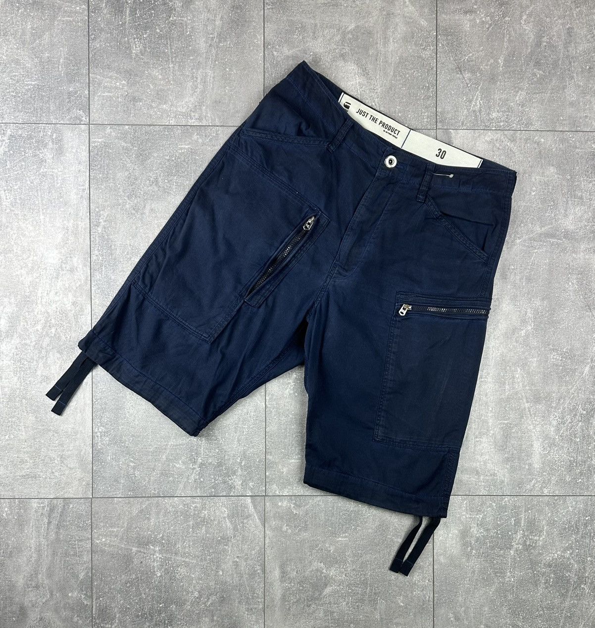 G-Star G Star Raw Japanese Navy Blue Faded Cargo Short Size US 30 / EU 46 - 1 Thumbnail
