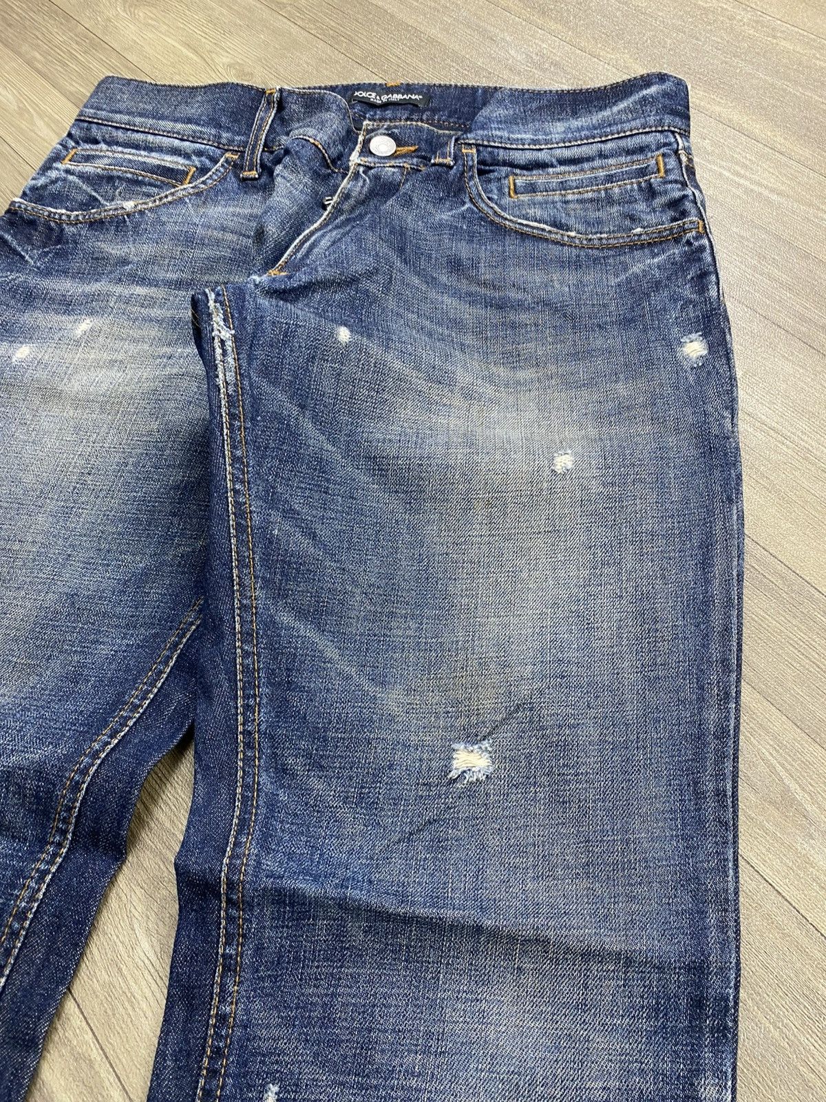 Dolce & Gabbana 2000s Dolce Gabbana Mudmax Distressed Lgb Style Jeans Size US 34 / EU 50 - 4 Thumbnail
