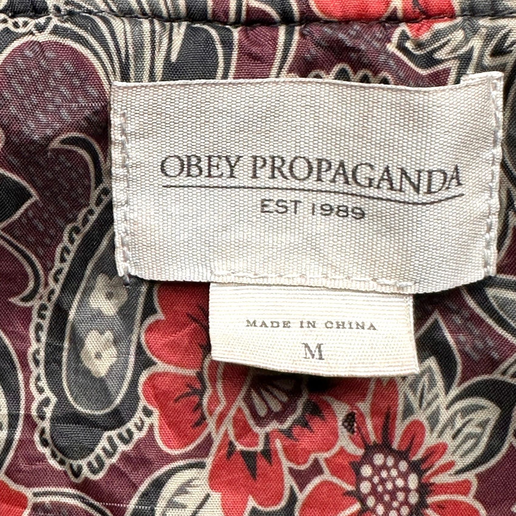 Obey OBEY Propaganda Bomber Lightweight Jacket Mens Medium Paisley Lined Black Jacket Vest? Size US M / EU 48-50 / 2 - 2 Thumbnail