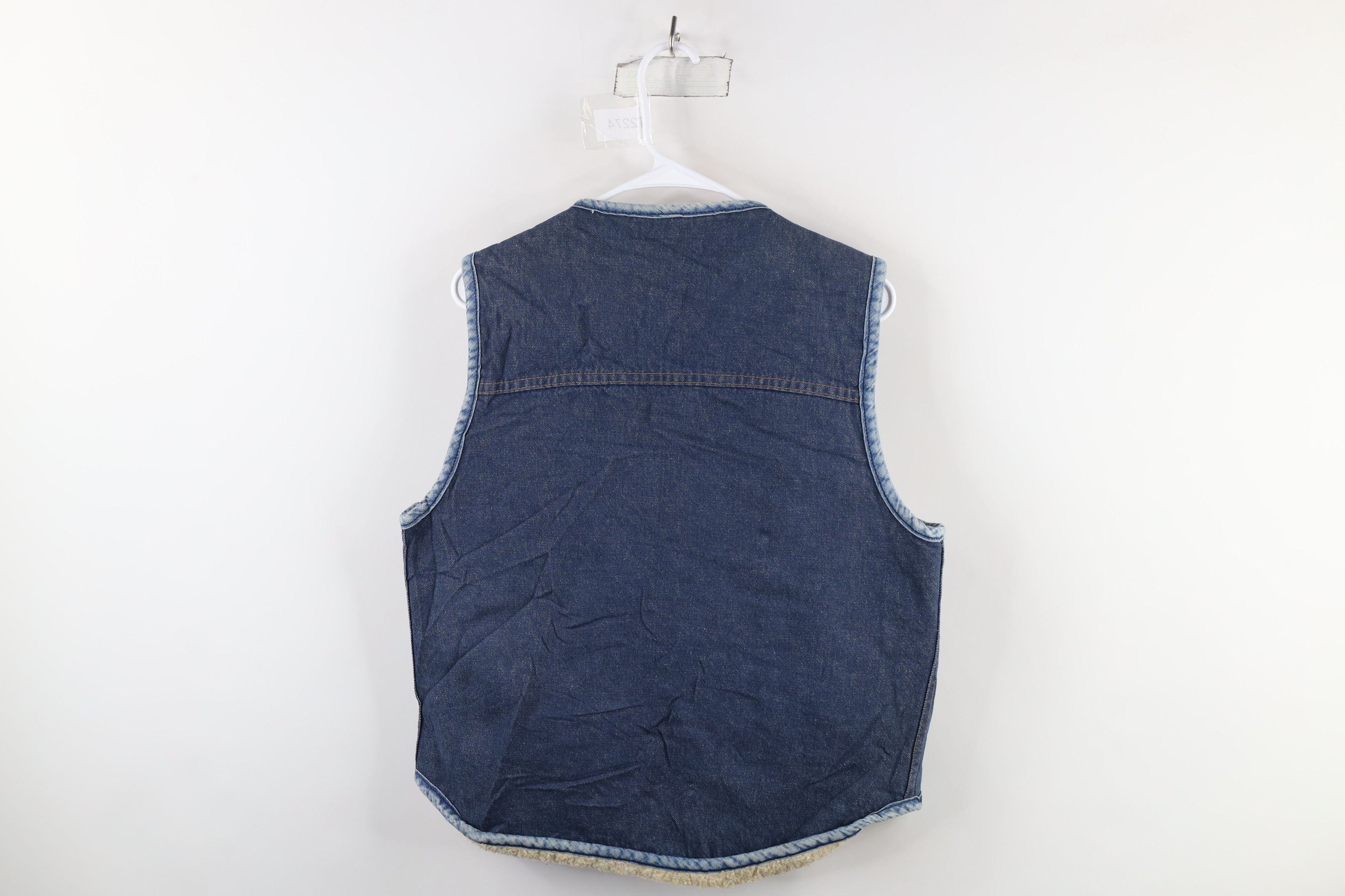 Carhartt × Vintage Vintage 80s Carhartt Deep Pile Fleece Lined Denim Vest USA Size US L / EU 52-54 / 3 - 11 Thumbnail