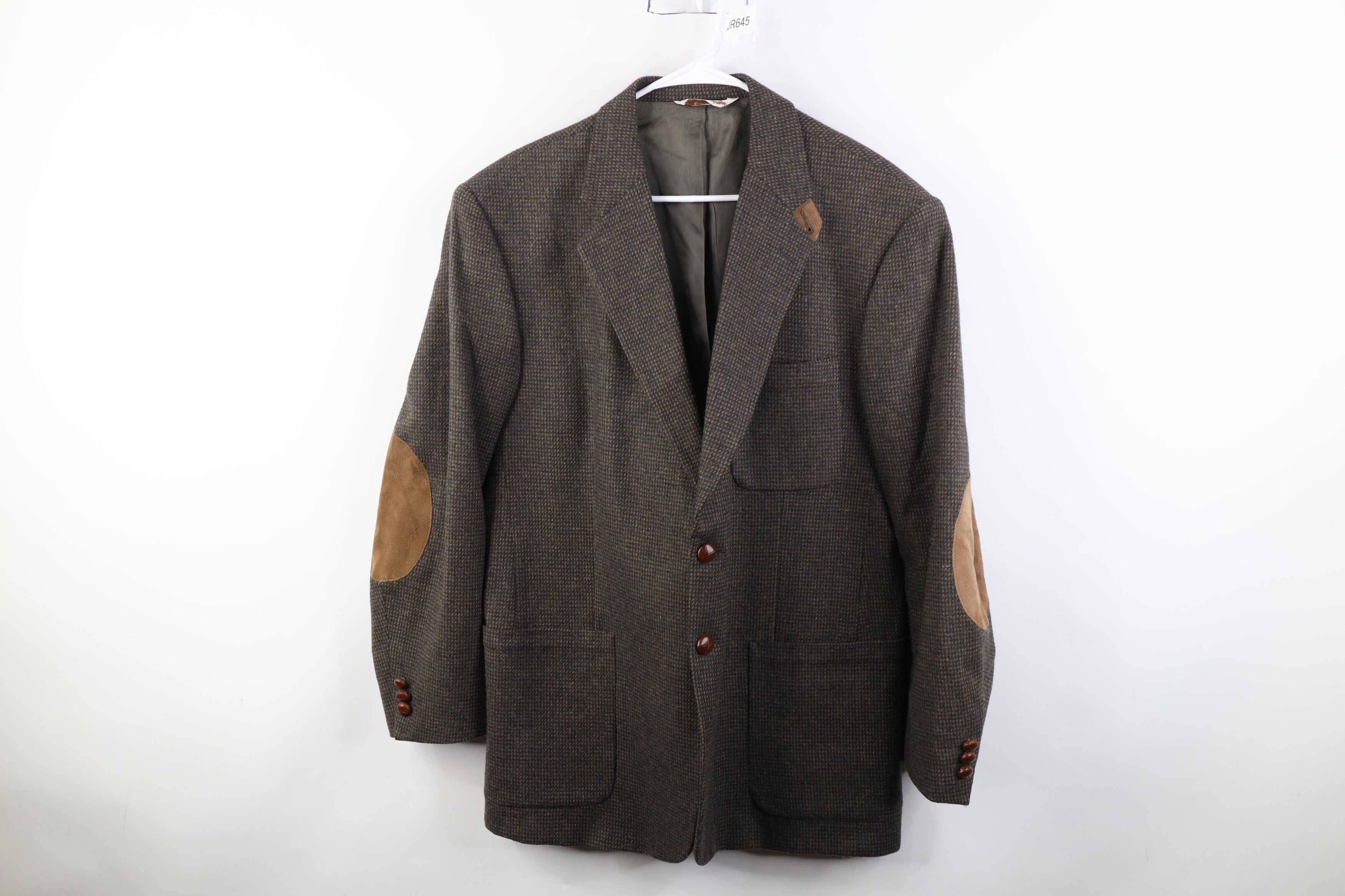 Vintage Vintage 70s Streetwear Elbow Patch Suit Coat Blazer Jacket Size US XXL / EU 58 / 5 - 1 Thumbnail