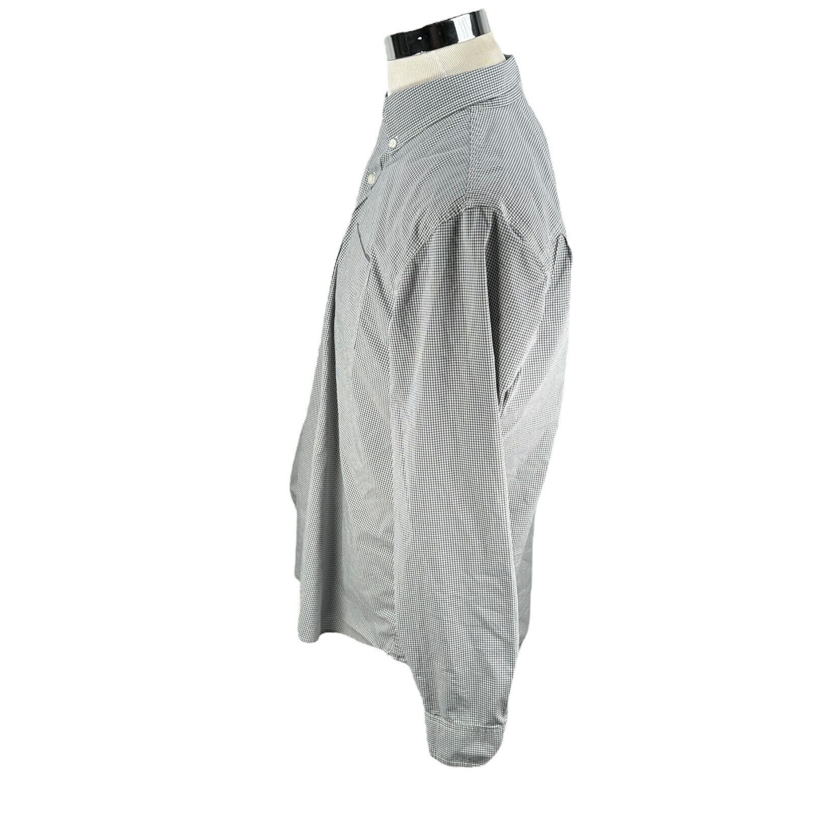 L.L. Bean LL Bean Shirt Men Large Gray Pale Blue Micro Gingham Cotton Size US L / EU 52-54 / 3 - 3 Thumbnail