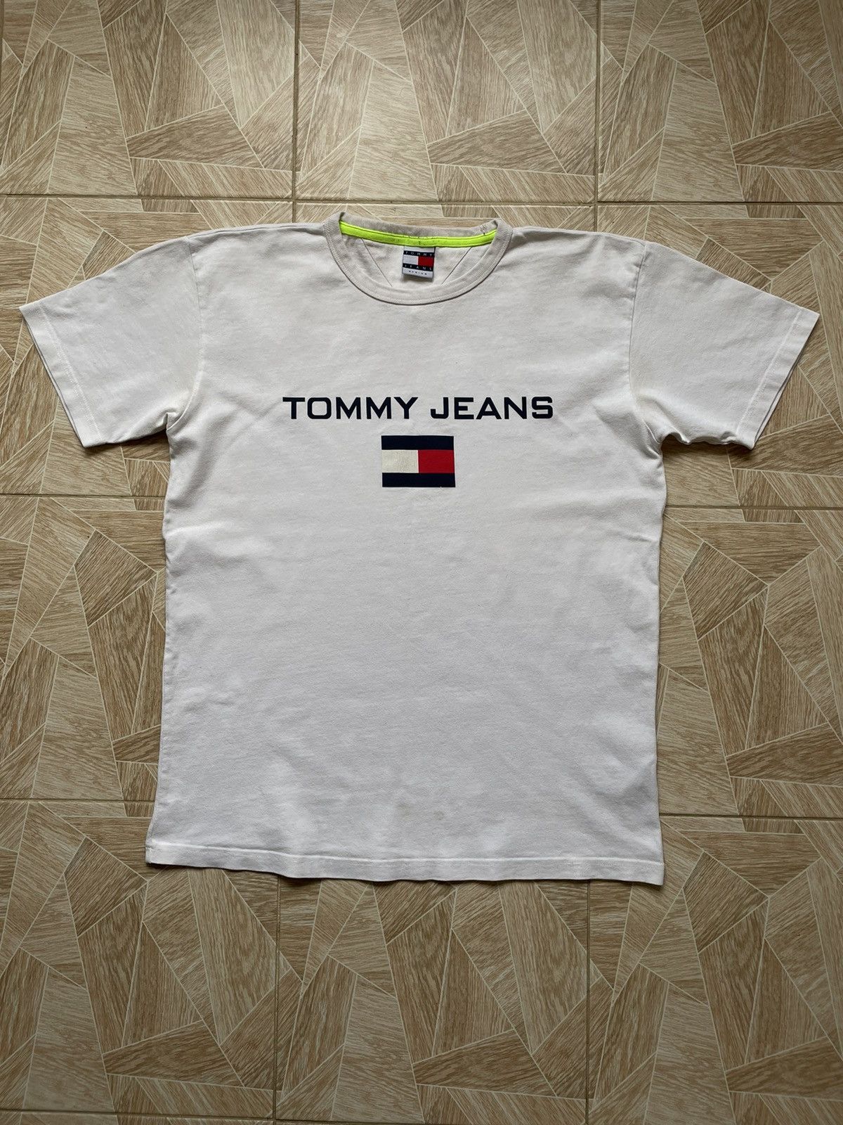 Tommy Hilfiger × Vintage Y2K Retro 90s Vintage Tommy Hilfiger Jeans Big Logo White Size US M / EU 48-50 / 2 - 1 Thumbnail