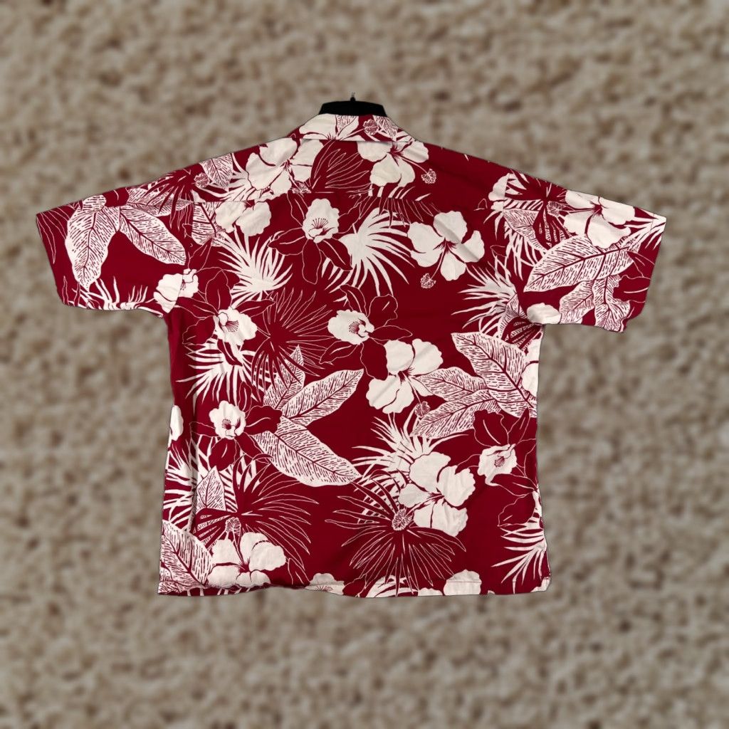 Tori Richard Tori Richard Shirt Men Large Red Floral Palm Button-Up Cotton Size US L / EU 52-54 / 3 - 1 Thumbnail