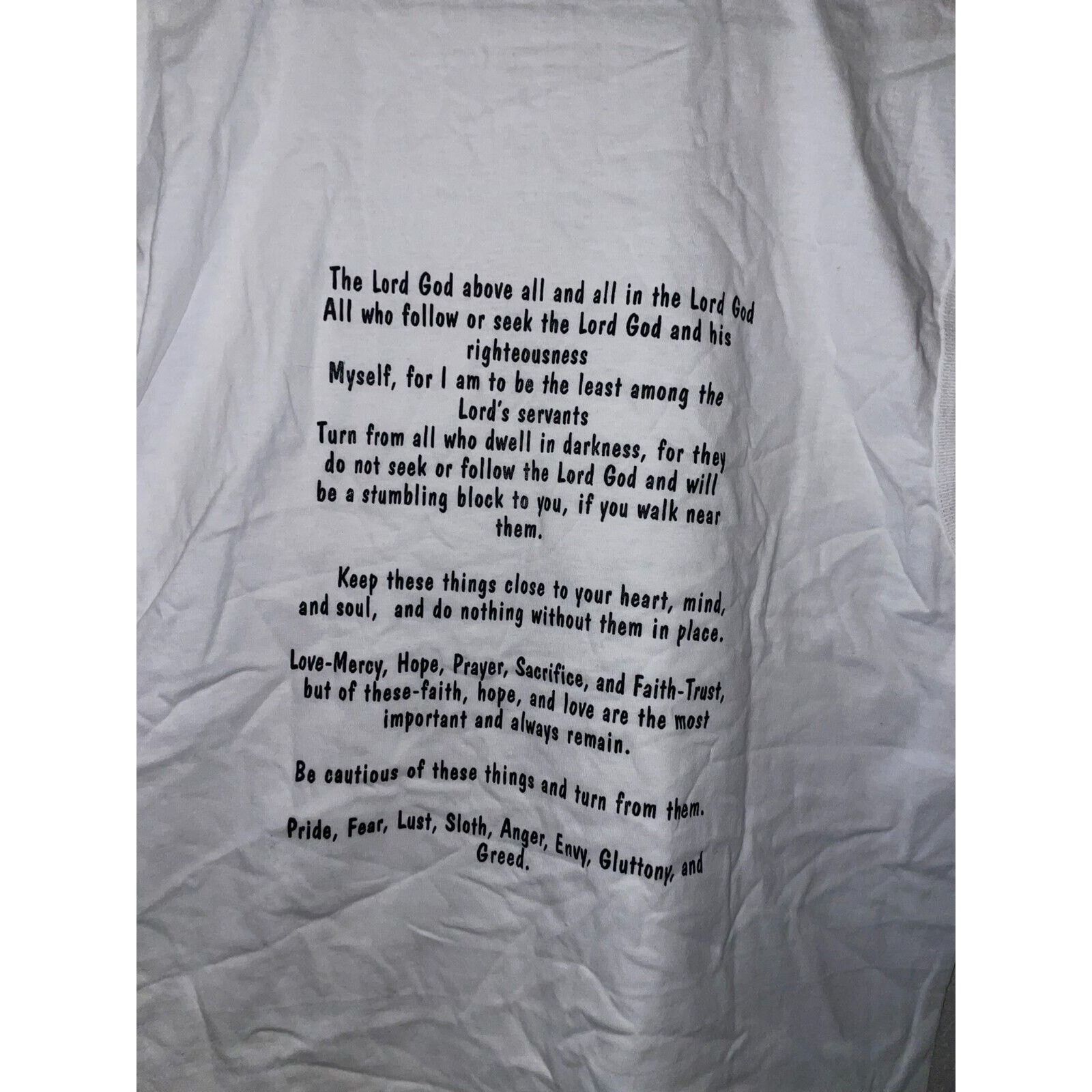 Anvil Vintage Religous Shirt Sleeveless Tank Lord God 90s L Size US L / EU 52-54 / 3 - 9 Thumbnail