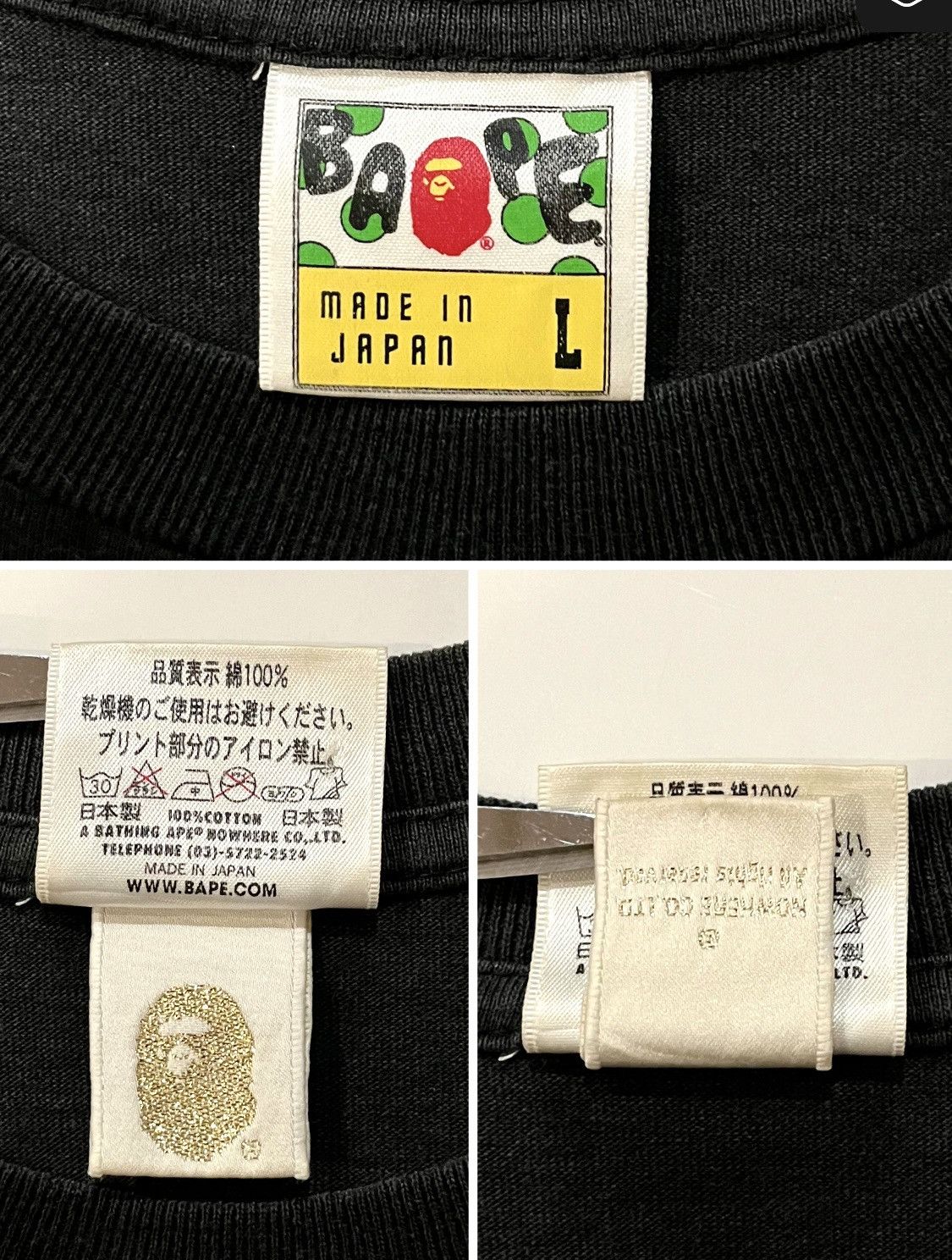 Bape A BATHING APE CROWN BAPE HEAD LOGO JAPANESE BRAND TSHIRT Size US L / EU 52-54 / 3 - 7 Thumbnail