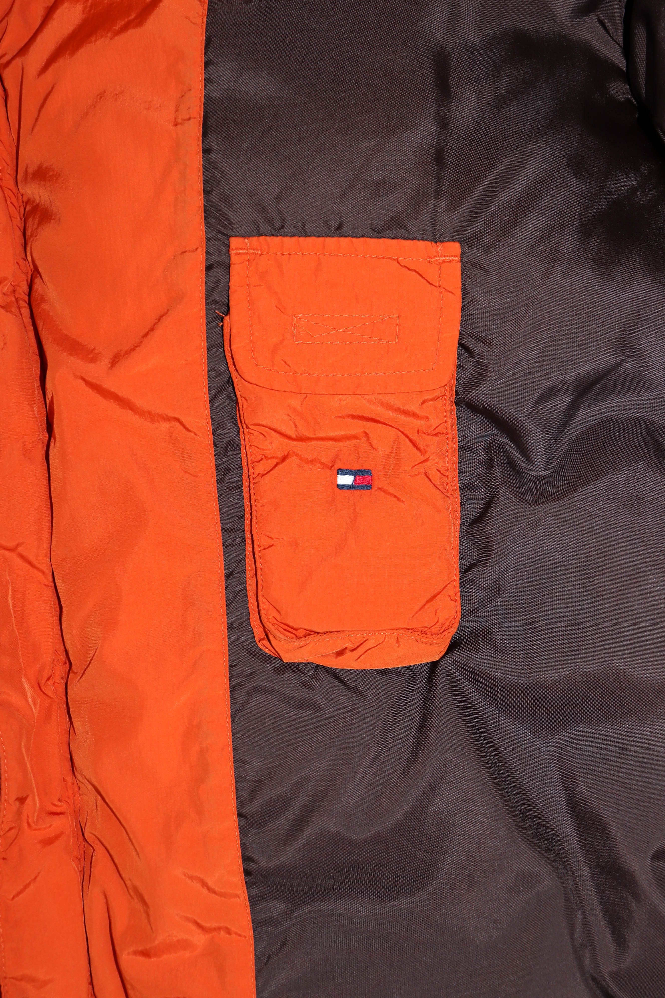 Tommy Hilfiger Tommy Hilfiger Vintage Orange Nylon Down Puffer Jacket Size US L / EU 52-54 / 3 - 11 Thumbnail