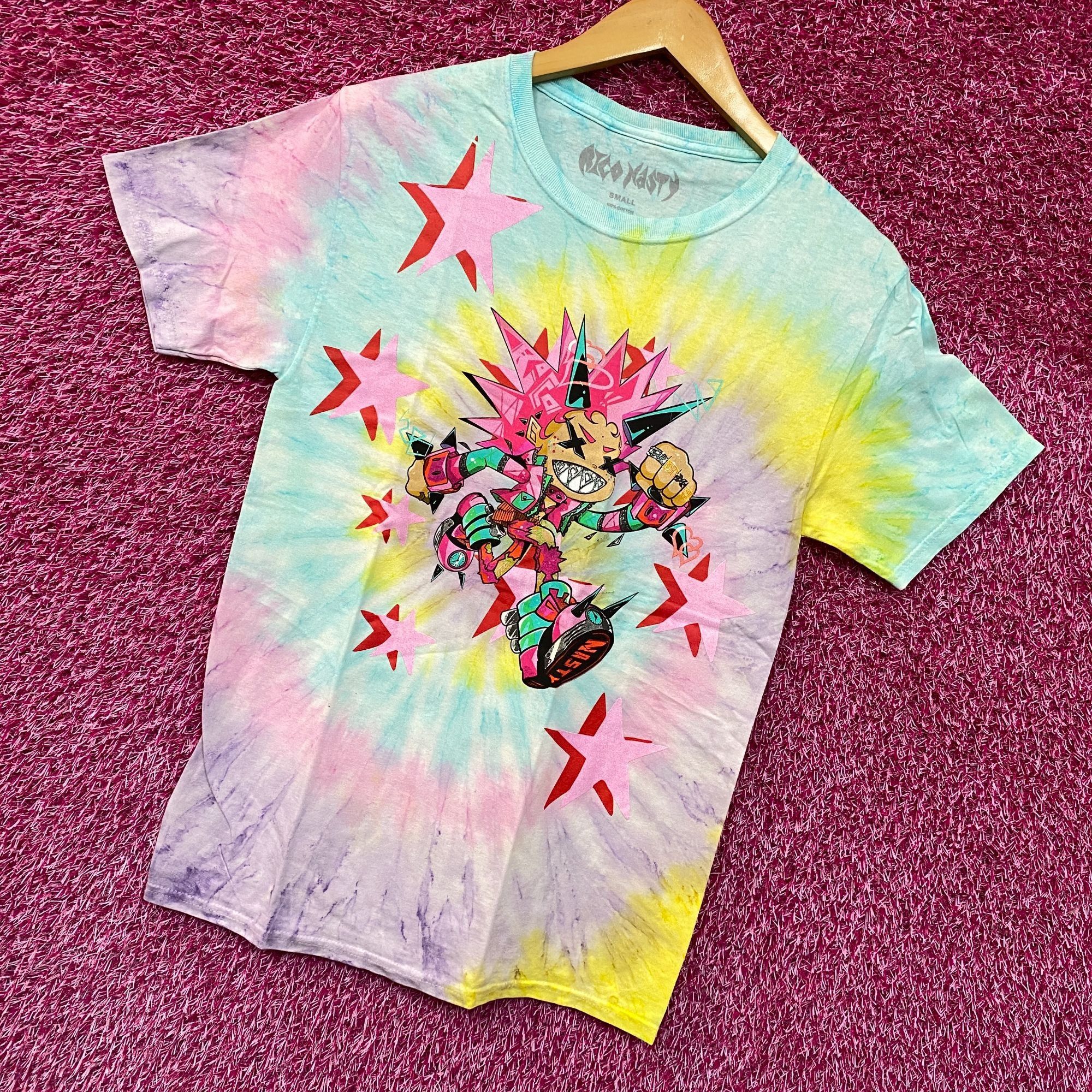 Band Tees Rap Tees Rico Nasty Time Flies Animated Souncloud Rap Tie Dy Size US S / EU 44-46 / 1 - 3 Thumbnail