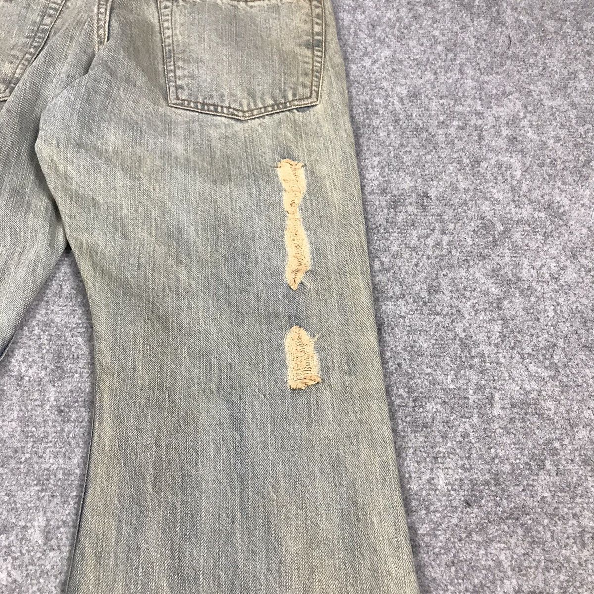 If Six Was Nine FLARE GOA DISTRESSED DENIM BOOT CUT RUSTY DENIM PANTS Size US 30 / EU 46 - 13 Thumbnail