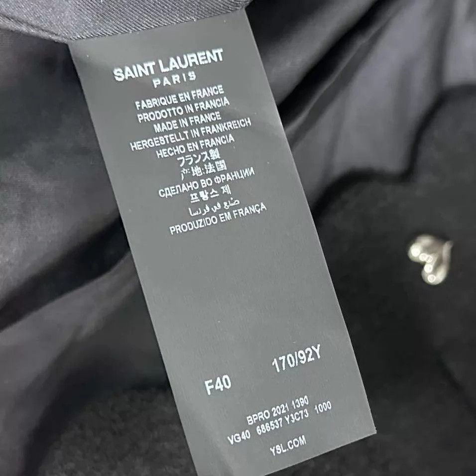 Saint Laurent Paris Saint Laurent Women's Silver Heart Button Tweed Jacket 40 Size S / US 4 / IT 40 - 4 Thumbnail