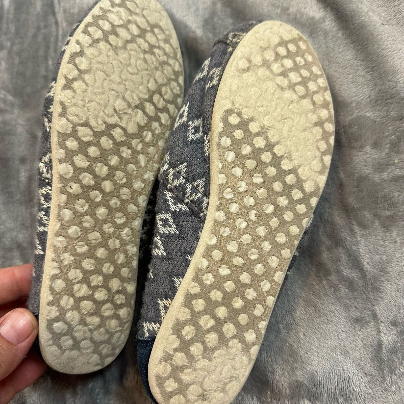Toms Toms Gray Geo Diamond Fabric Shoes Sneakers Slip Ons 6 Size US 6 / IT 36 - 8 Thumbnail