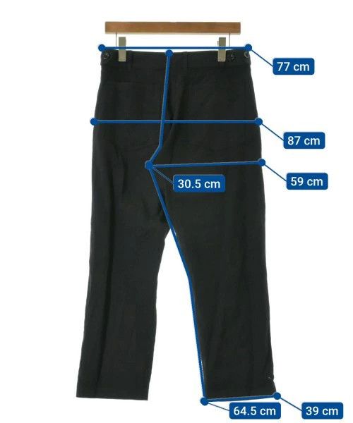 Comme des Garcons Black Casual Pants Slacks Tuds Design Zip Ply Plain Black Size US 30 / EU 46 - 3 Thumbnail
