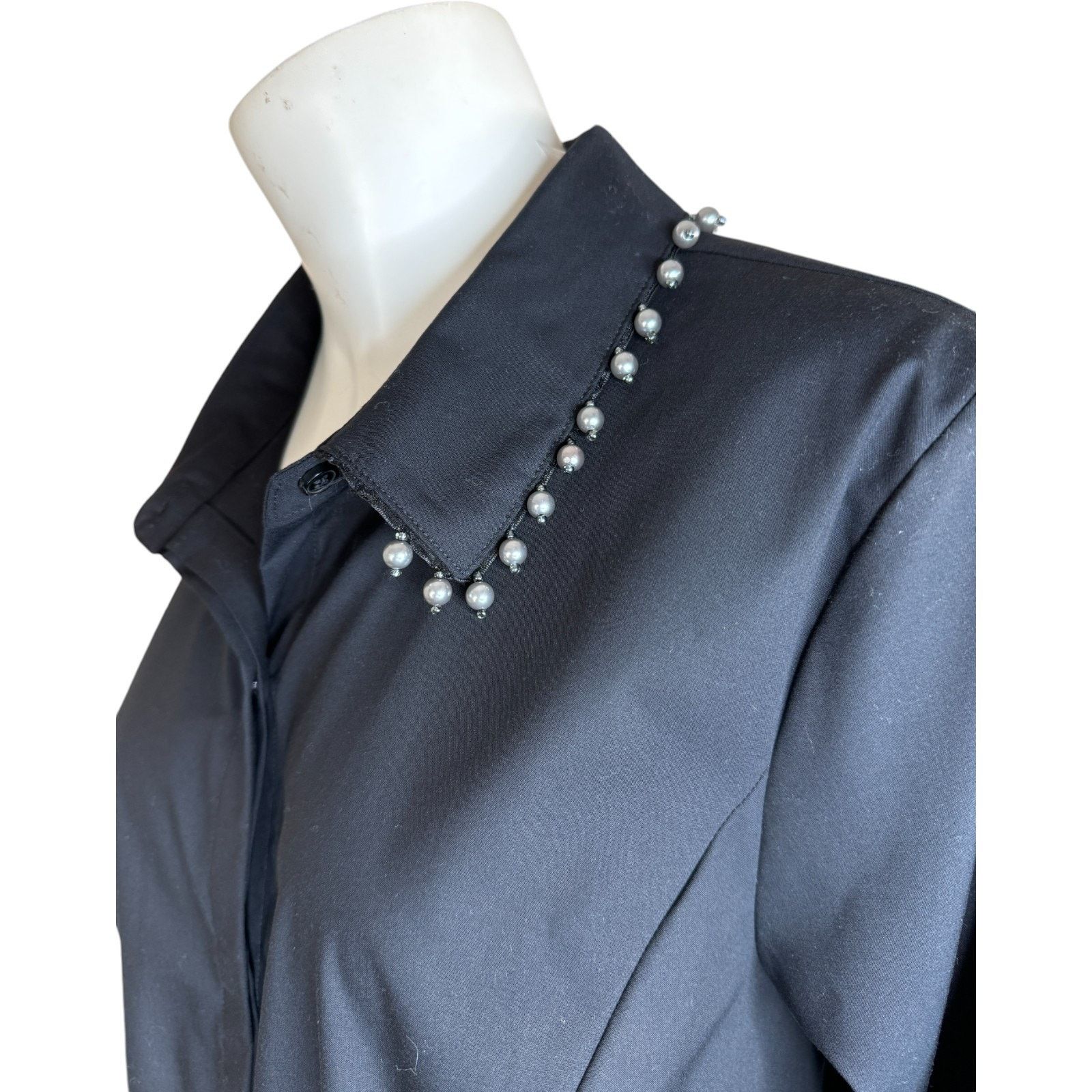 Other BEAUTIFUL by Lawrence Zarian Hidden Placket Poplin Shirt Size L / US 10 / IT 46 - 14 Thumbnail