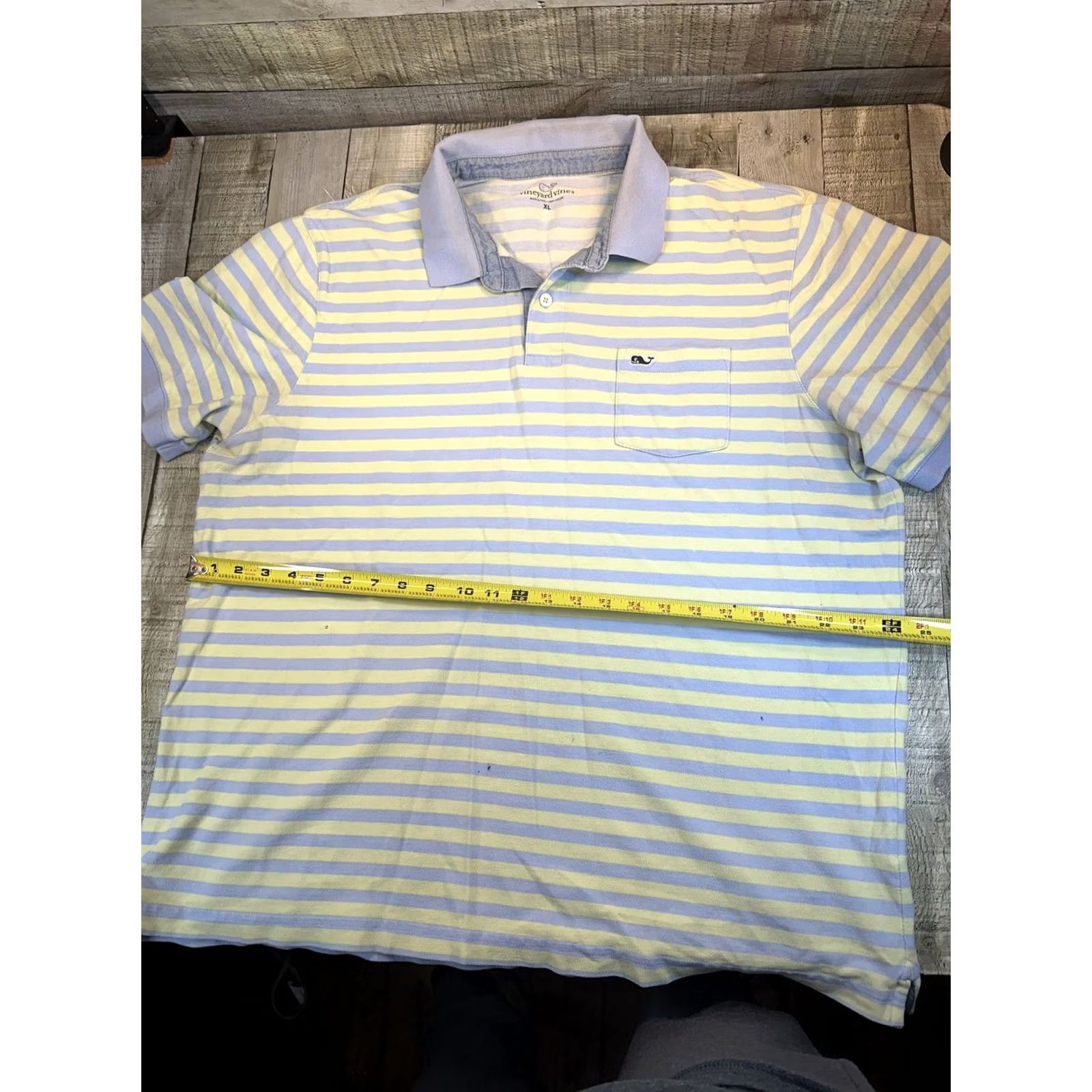 Vineyard Vines Vineyard Vines Polo Shirt Striped Blue Yellow Men XL Polo Mens Size US XL / EU 56 / 4 - 7 Thumbnail