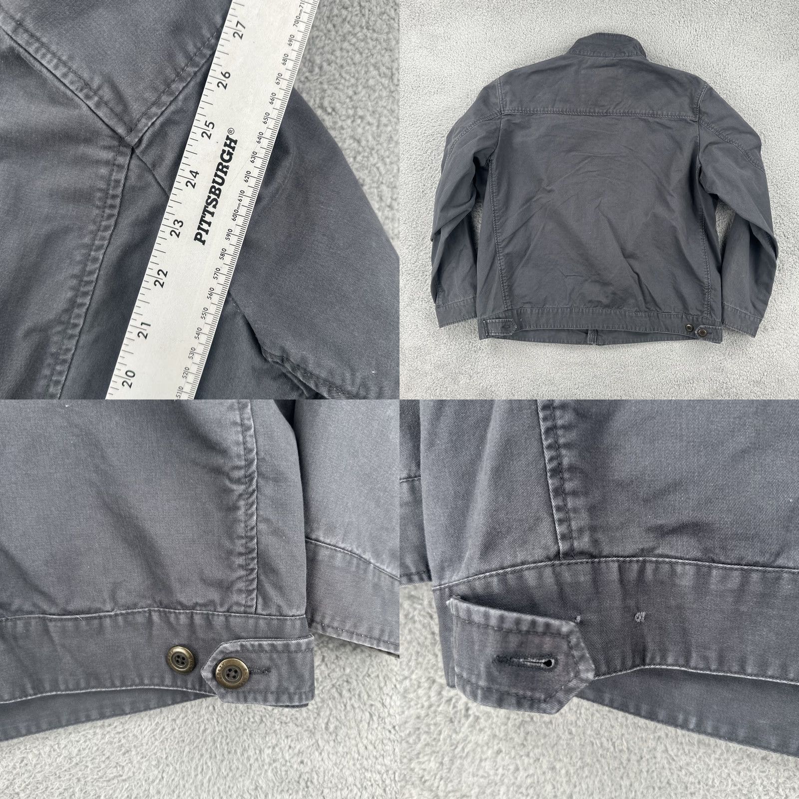 Vintage VINTAGE Crazy Shirts Jacket Mens XXL Gray Full Zip Lightweight Cotton Solid Casual 2000s Size US XL / EU 56 / 4 - 10 Thumbnail