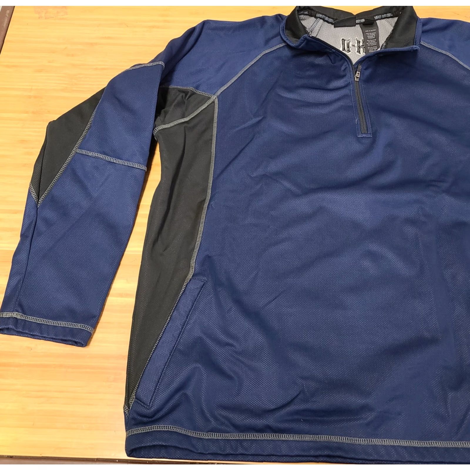Harley Davidson Harley-Davidson 1/4 Zip Fleece Pullover Shirt Mens 3XL Heather Blue Logo Zipper Sweater Casual Workwear Motorcycle L/S Size US XXL / EU 58 / 5 - 4 Thumbnail