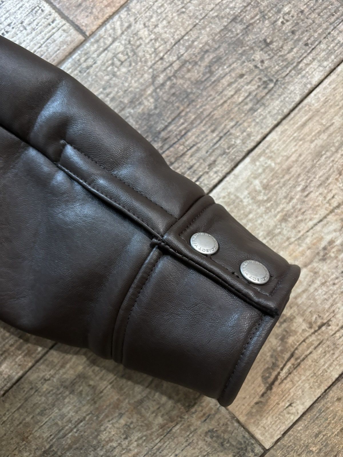 Y/Project Oversized Brown Faux Leather Shearling Lined Jacket Size US S / EU 44-46 / 1 - 8 Thumbnail