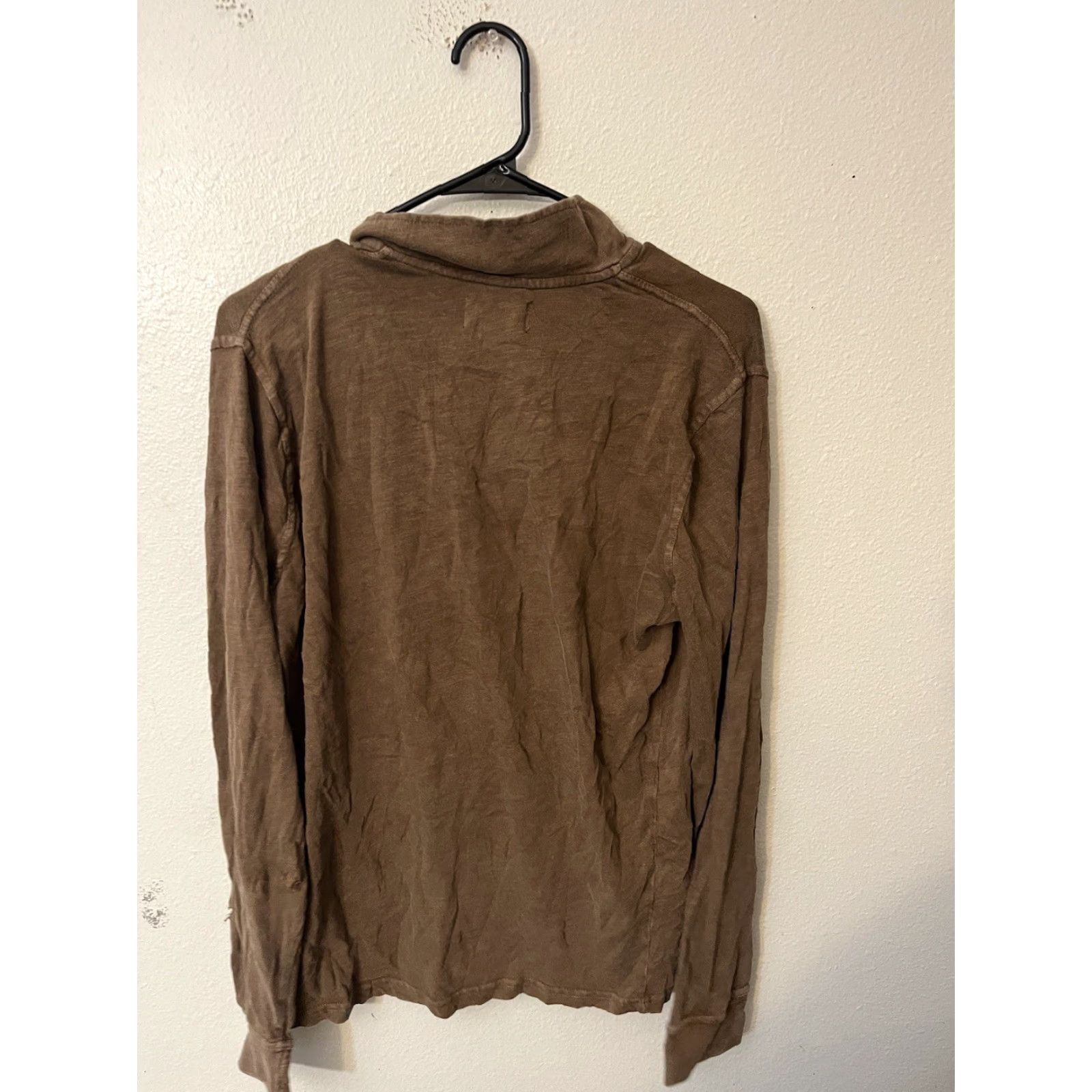 Lucky Brand Lucky Brand Black Label 1/4 Zip Sweater Shirt Mens Medium Brown Knitwear Mock Neck Long Sleeve Size US M / EU 48-50 / 2 - 2 Thumbnail