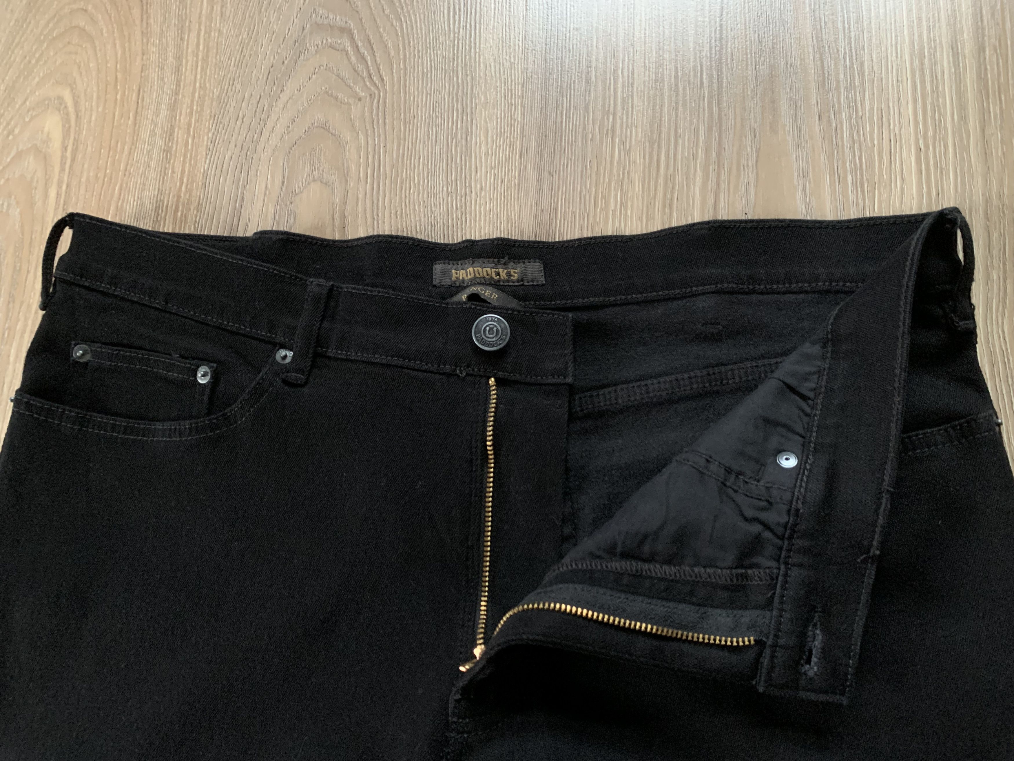 Designer Paddock's Ranger Black Denim Jeans Size US 40 / EU 56 - 6 Thumbnail