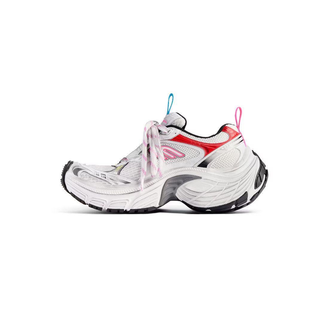 BALENCIAGA 6XL $1200 Women's White/Pink/Multicolor Sneakers